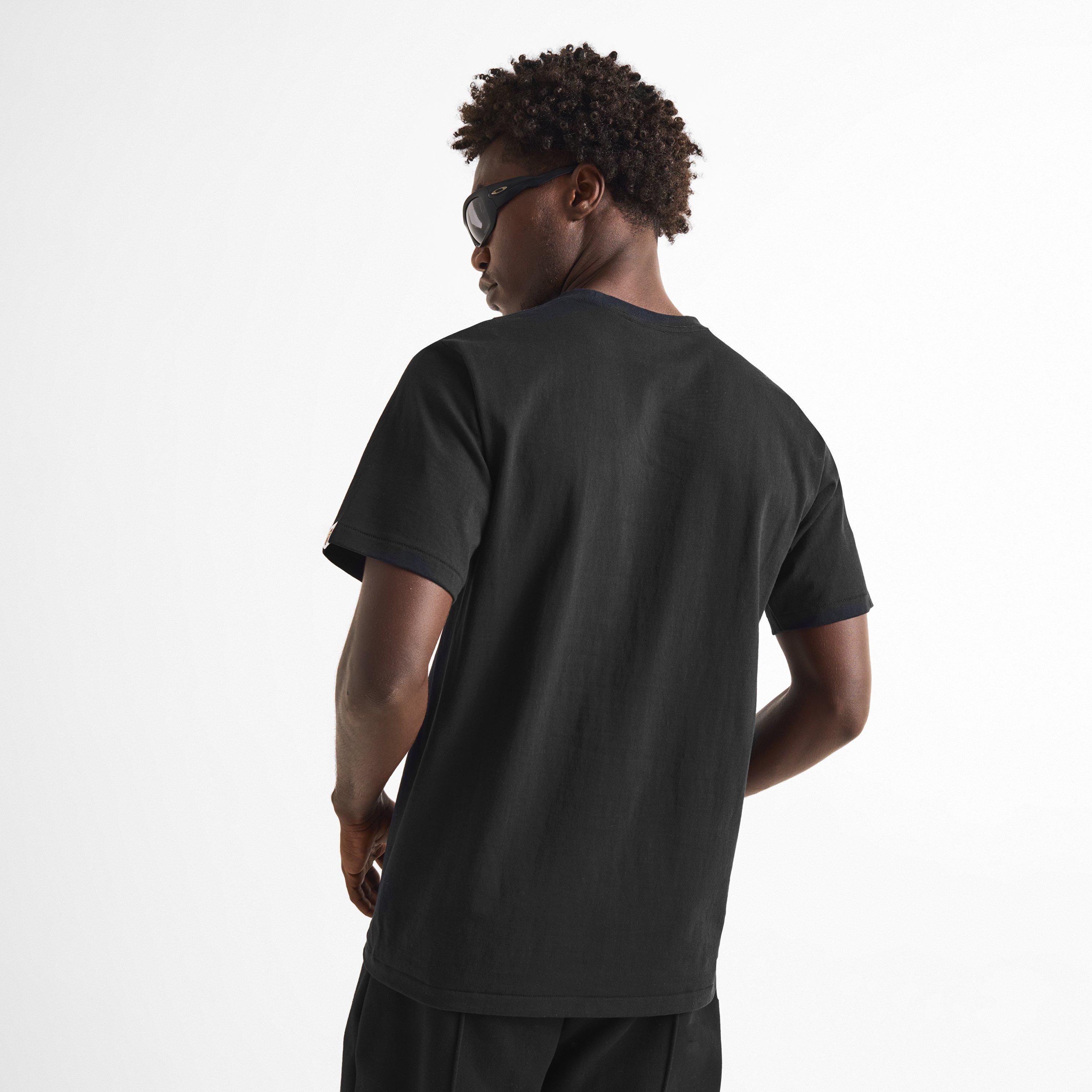 Black/Blue Cam - A Bathing Ape - Men's ABC College Graphic Cotton Crew-Neck Short-Sleeve T-Shirt - 4