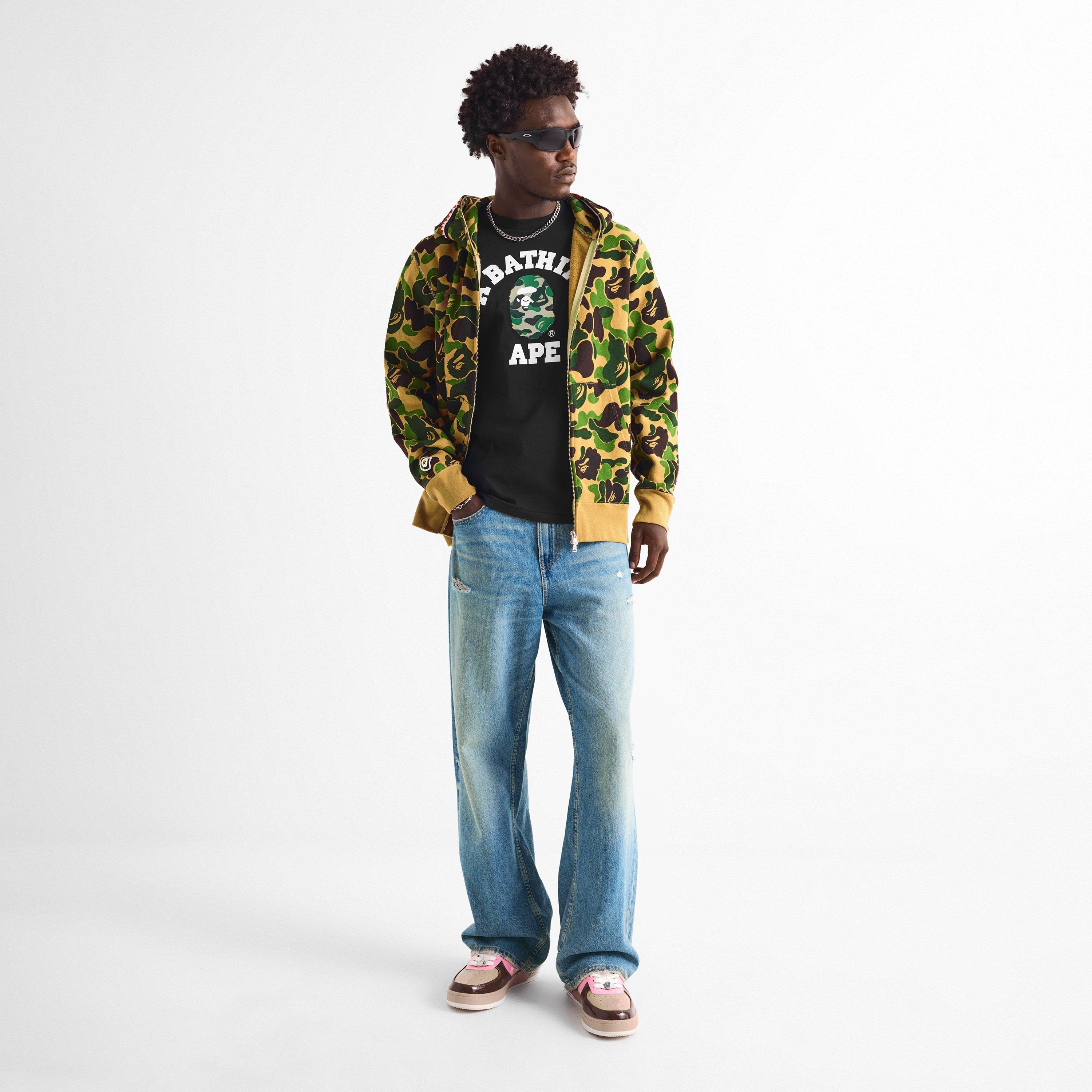 Black/Green Cam - A Bathing Ape - Bape ABC College Tee Sn62 - 5