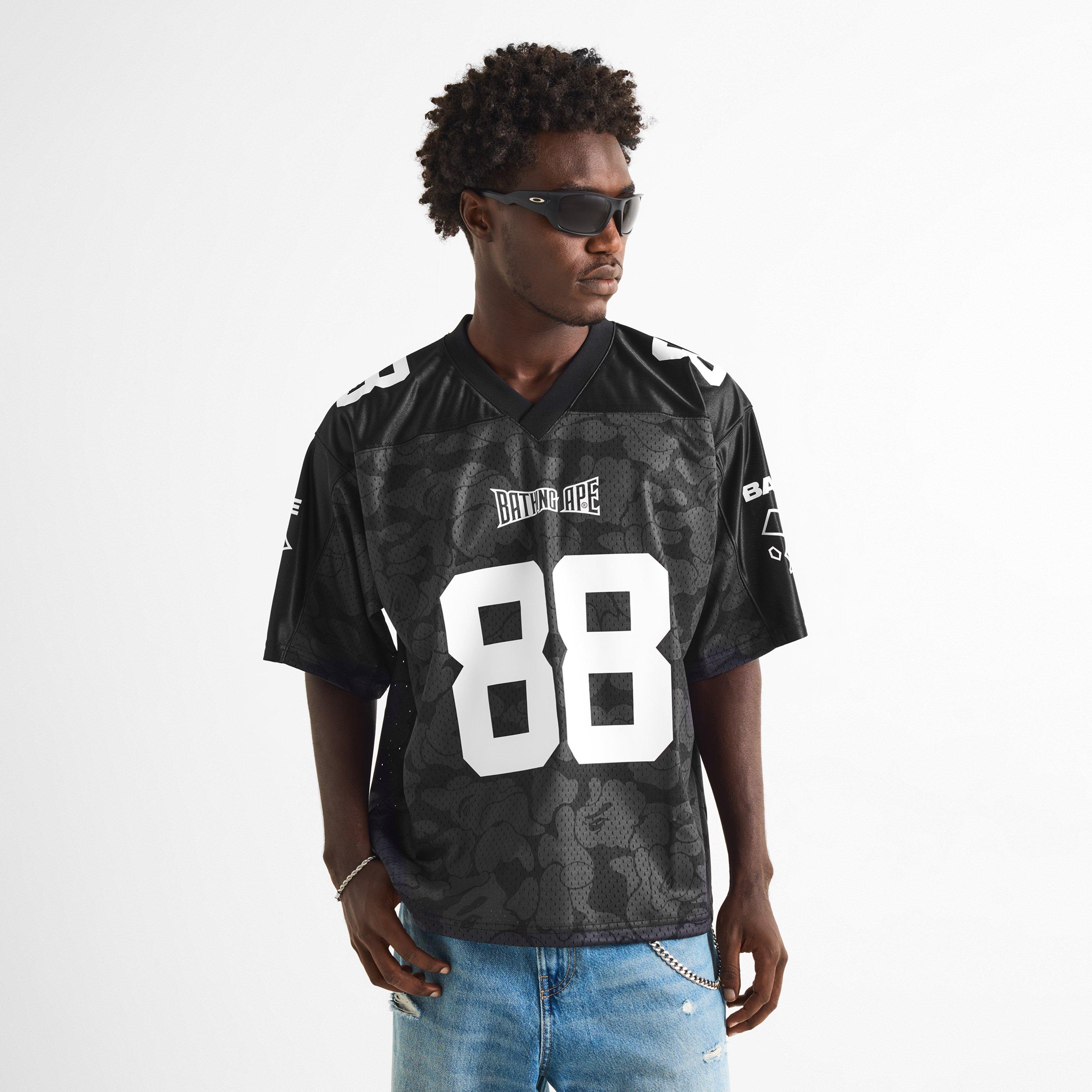 Black - A Bathing Ape - Bape Football Jersey Sn62 - 3
