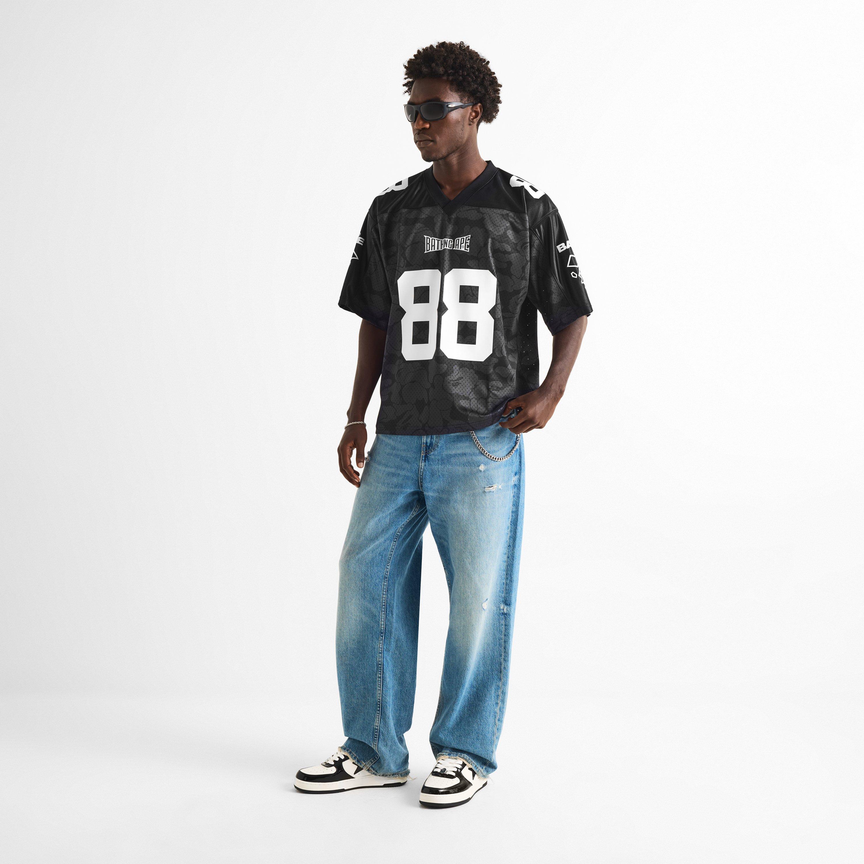 Black - A Bathing Ape - Bape Football Jersey Sn62 - 5