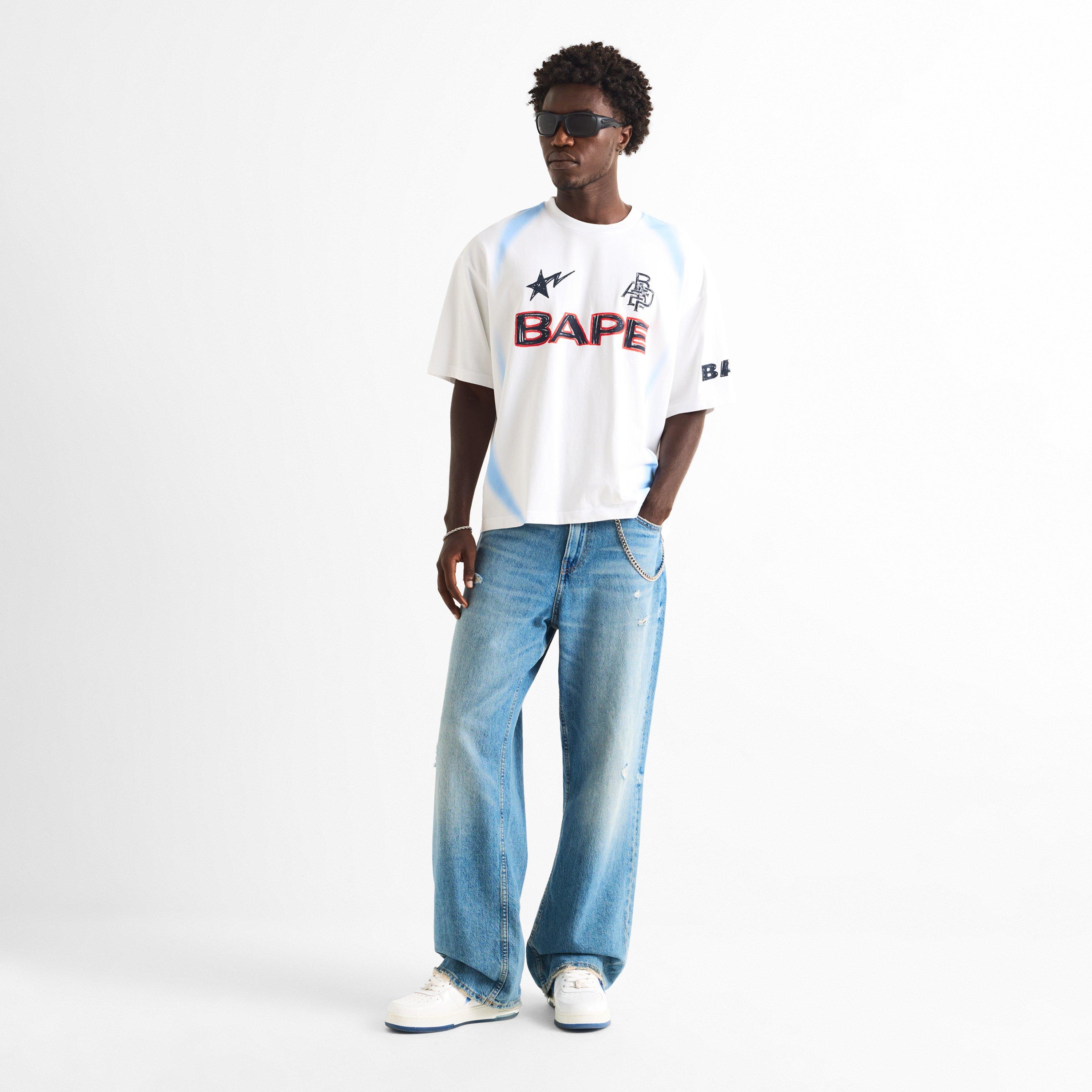 White - A Bathing Ape - Bape Football Jersey Sn62 - 5