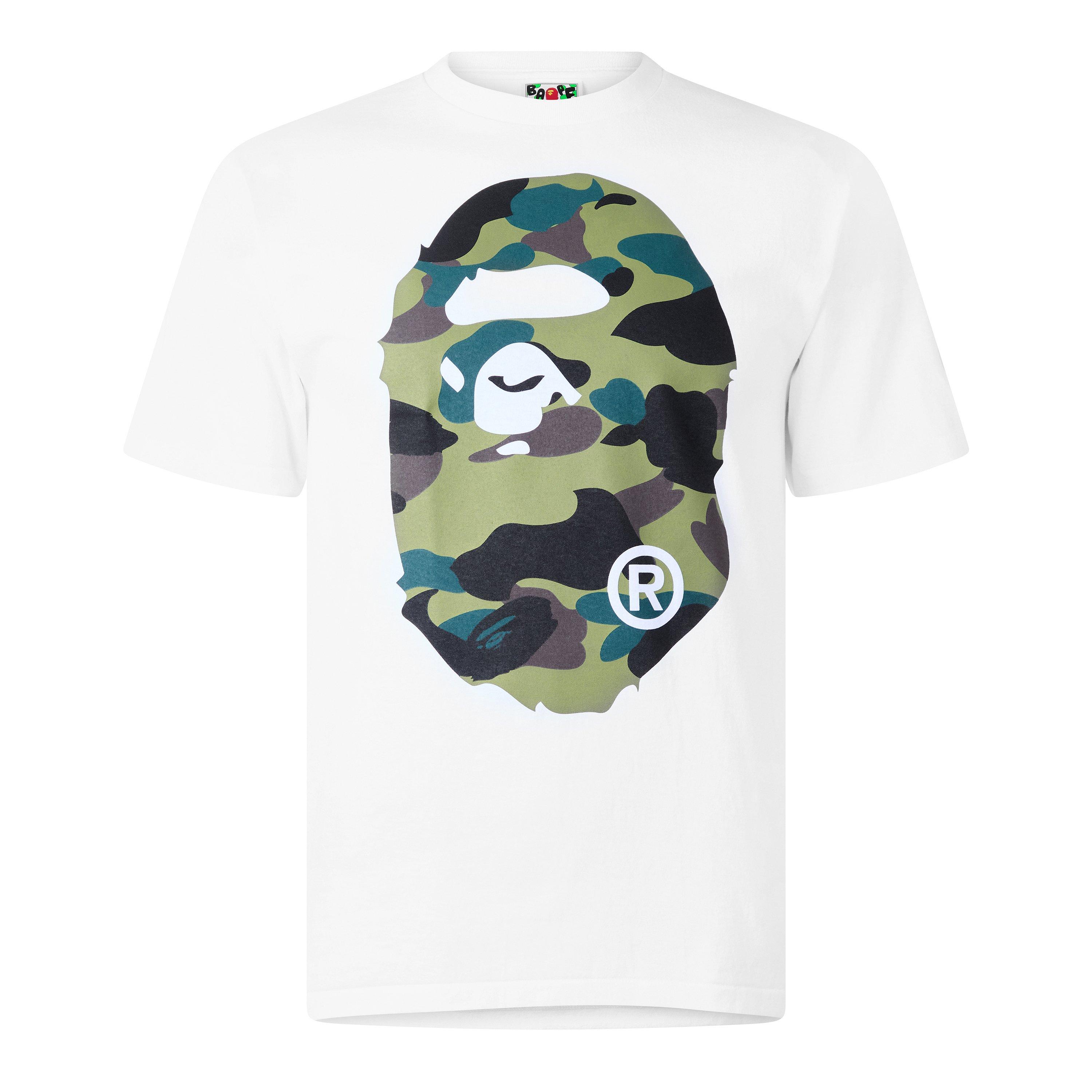 White/Green Cam - A Bathing Ape - Men's T-Shirt - 1