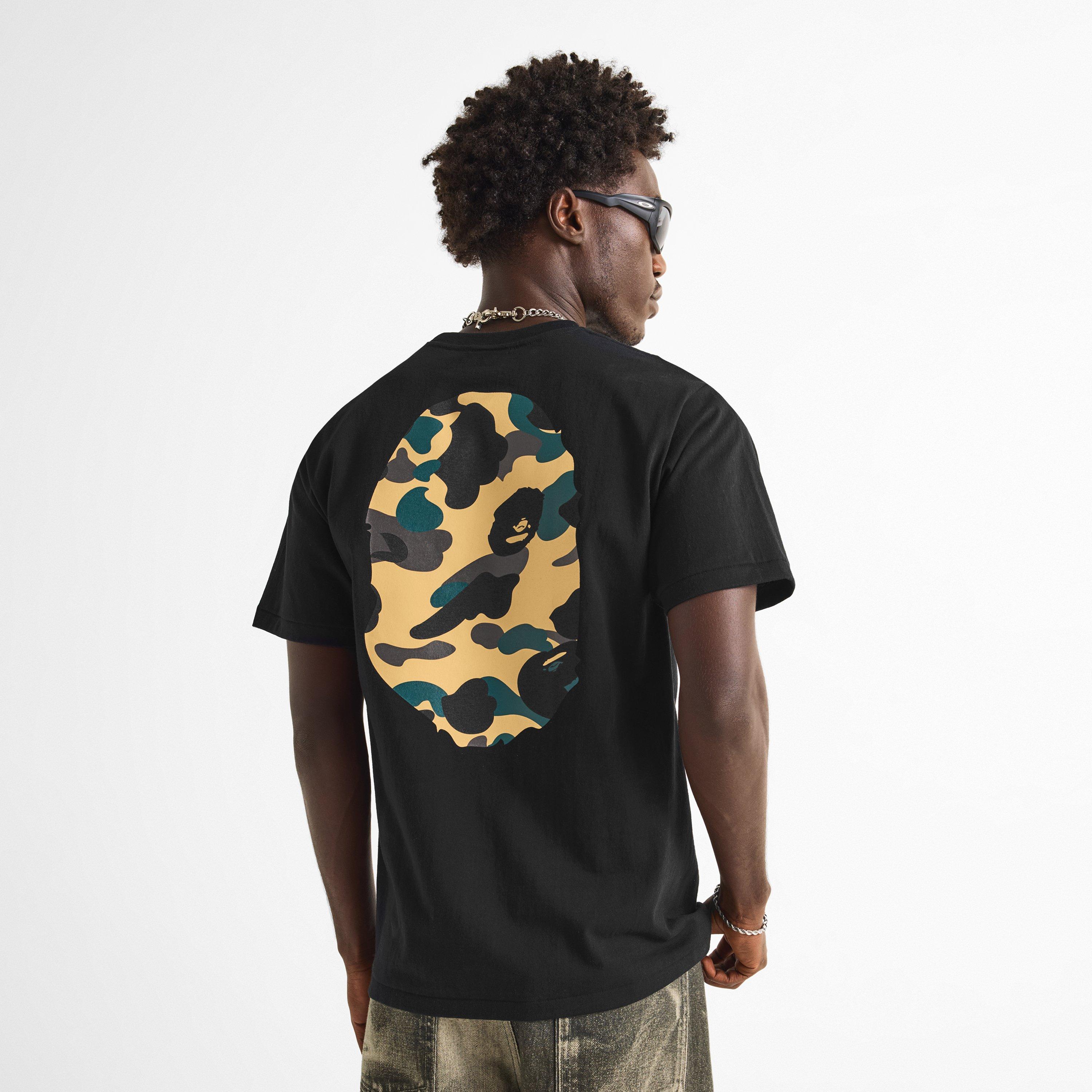 Black/Yell Cam - A Bathing Ape - Men's T-Shirt - 4