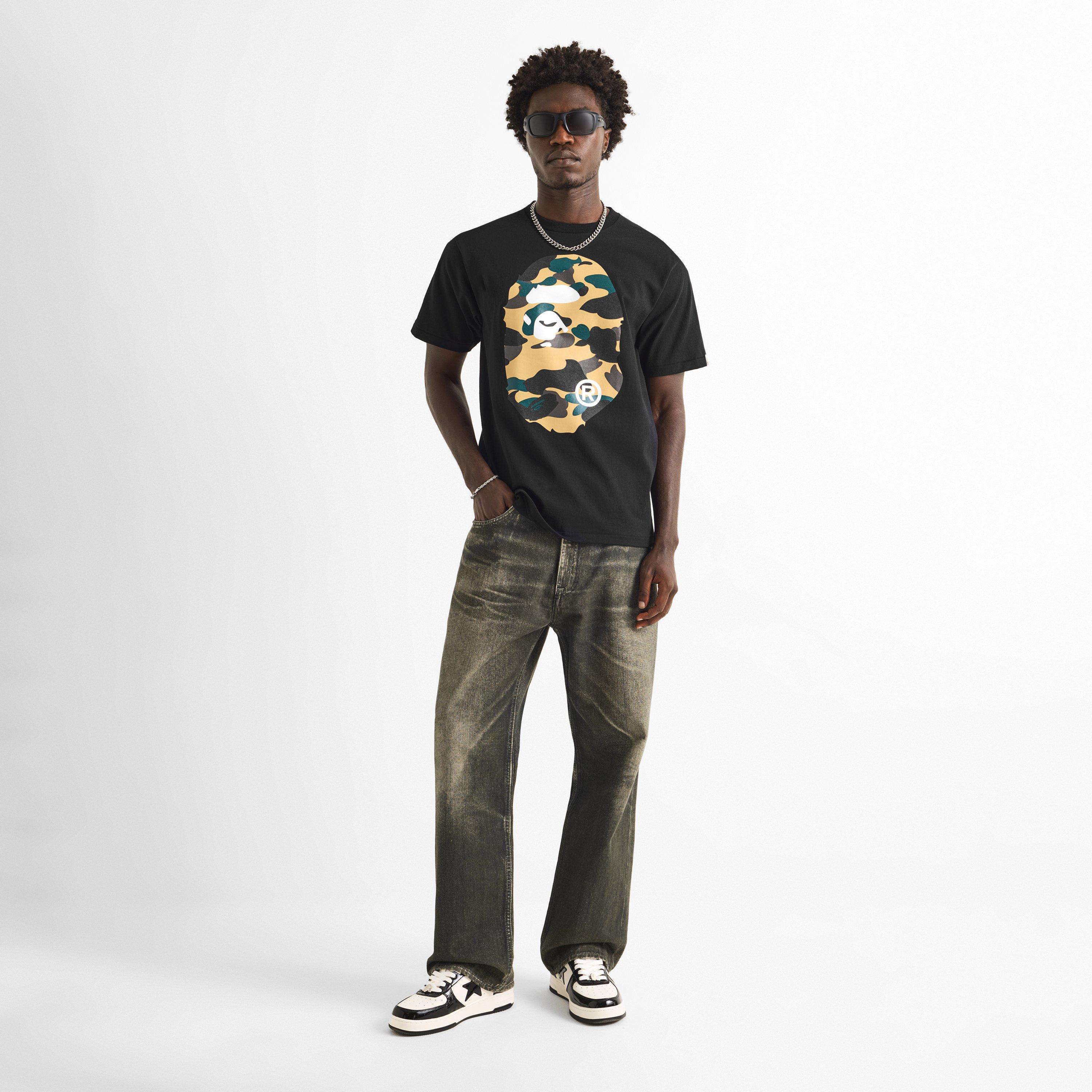 Black/Yell Cam - A Bathing Ape - Men's T-Shirt - 6