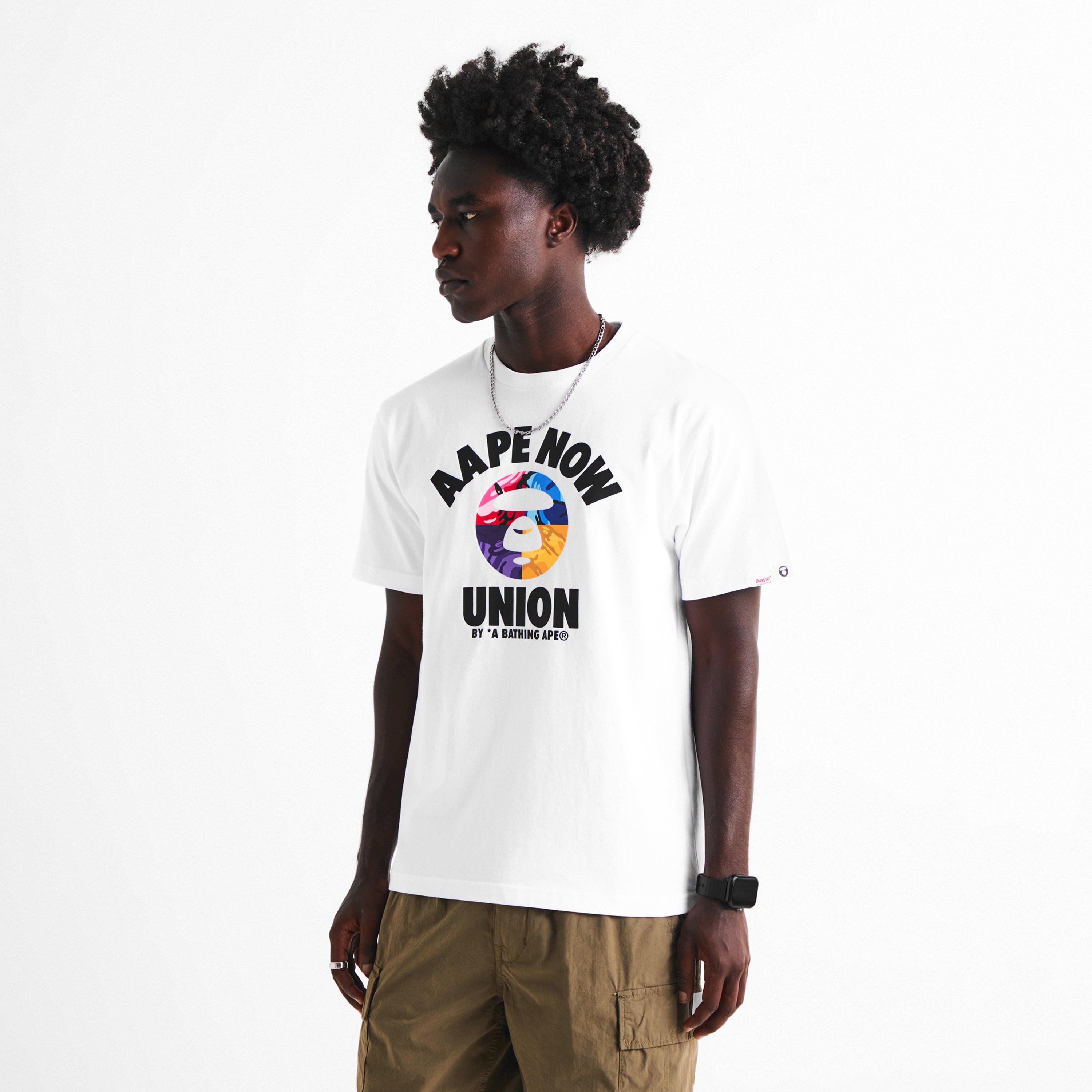 White - AAPE - Men's NOW Union Short-Sleeve Cotton-Blend T-Shirt - 3