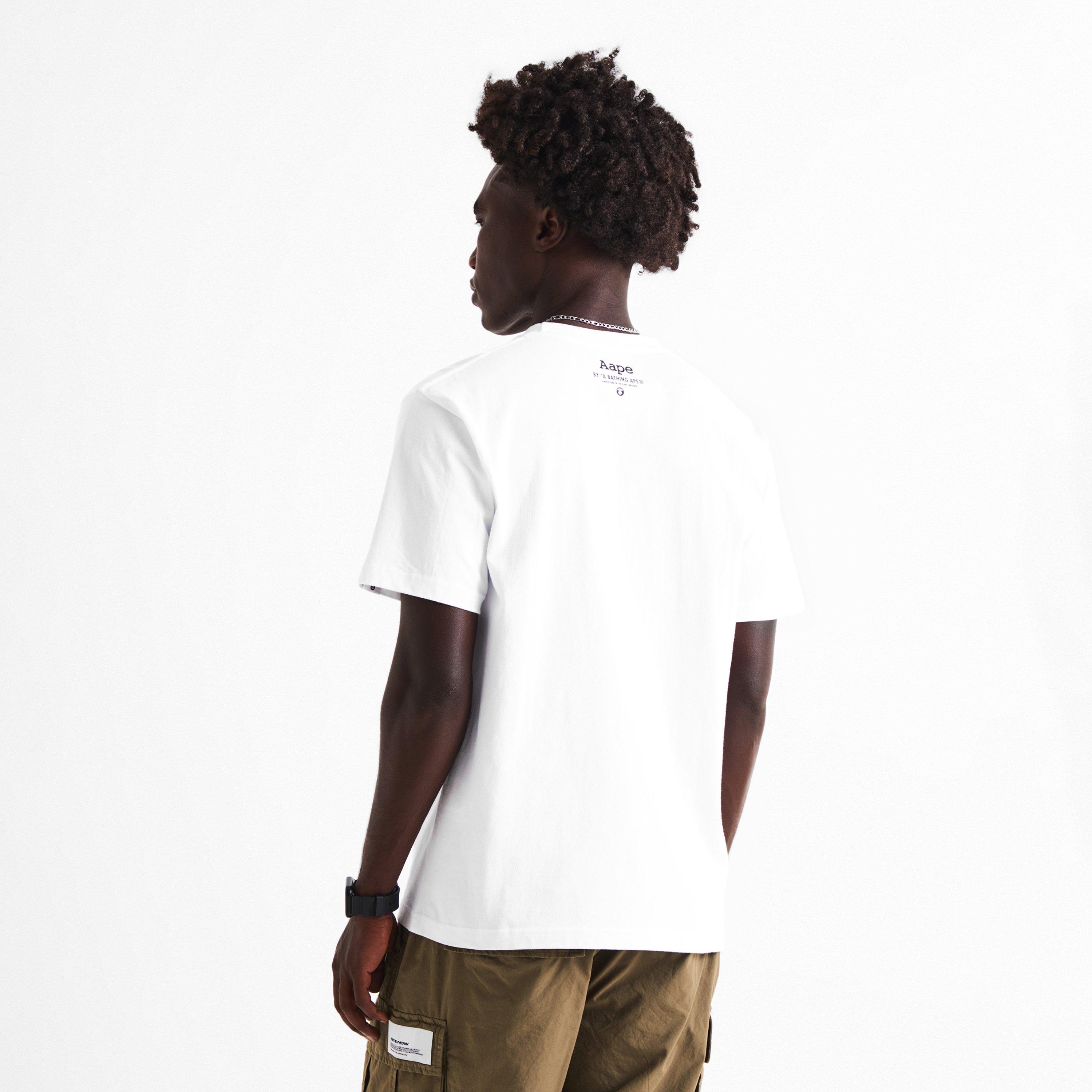 White - AAPE - Men's NOW Union Short-Sleeve Cotton-Blend T-Shirt - 4