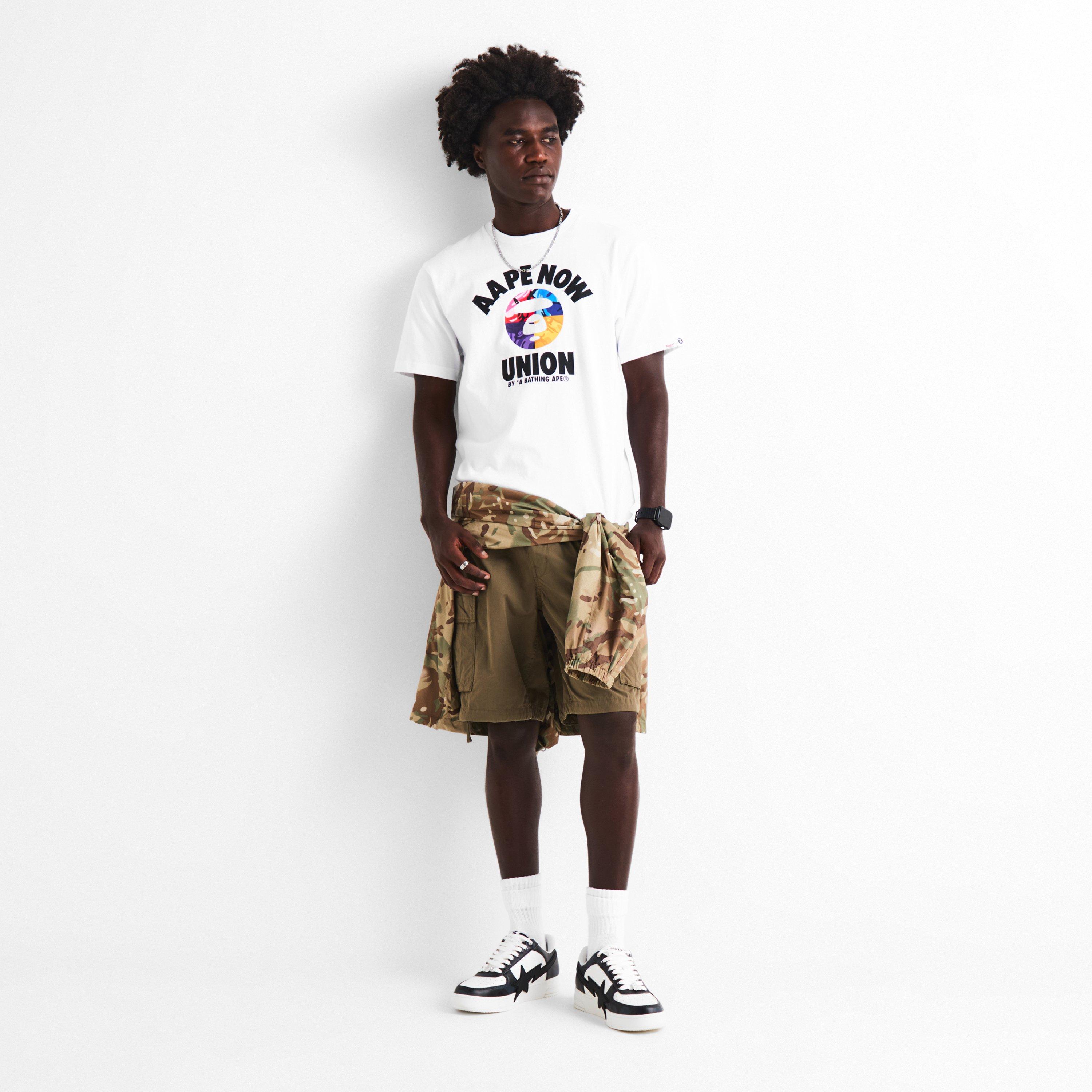 White - AAPE - Men's NOW Union Short-Sleeve Cotton-Blend T-Shirt - 6