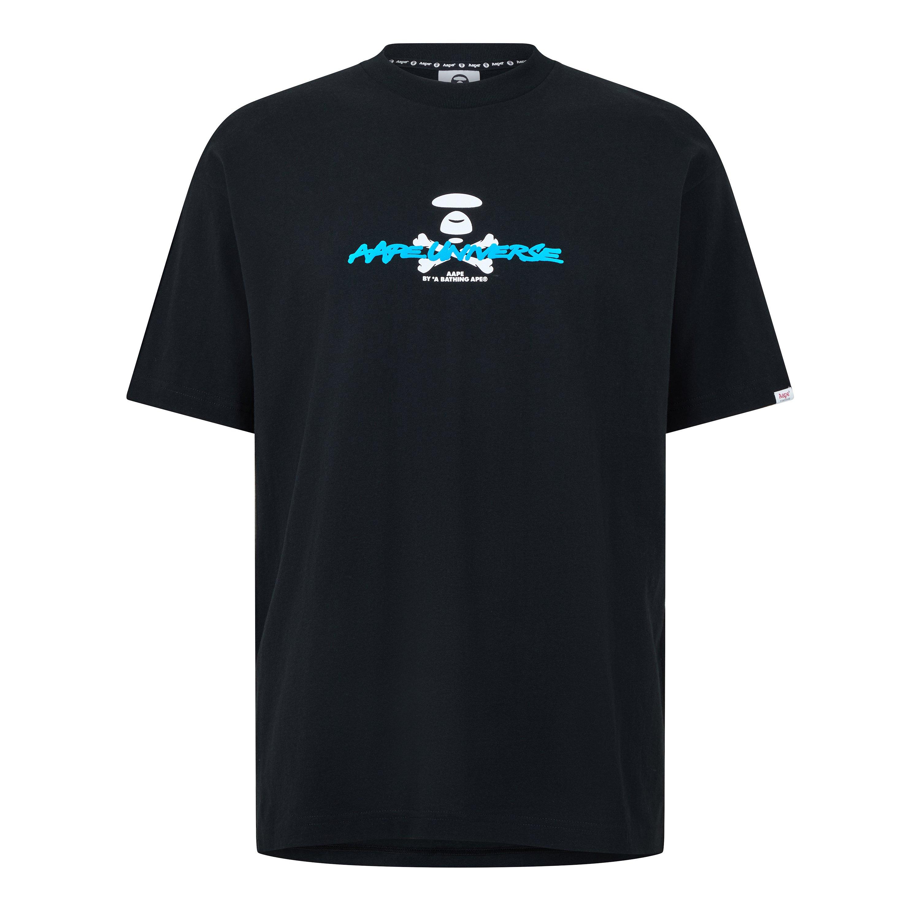 Black - AAPE - AAPE Bone UNVS Tee Sn63 - 1