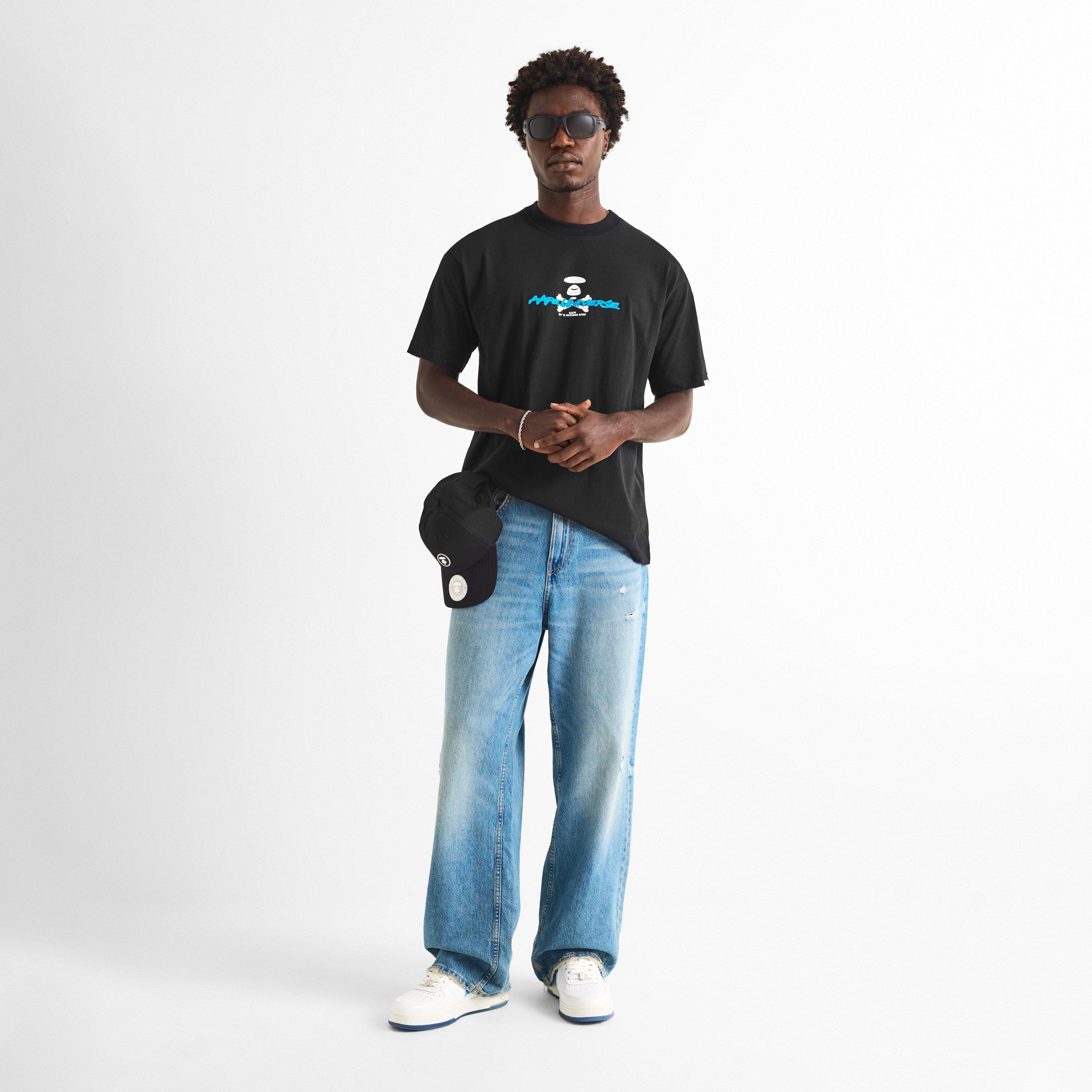 Black - AAPE - AAPE Bone UNVS Tee Sn63 - 5