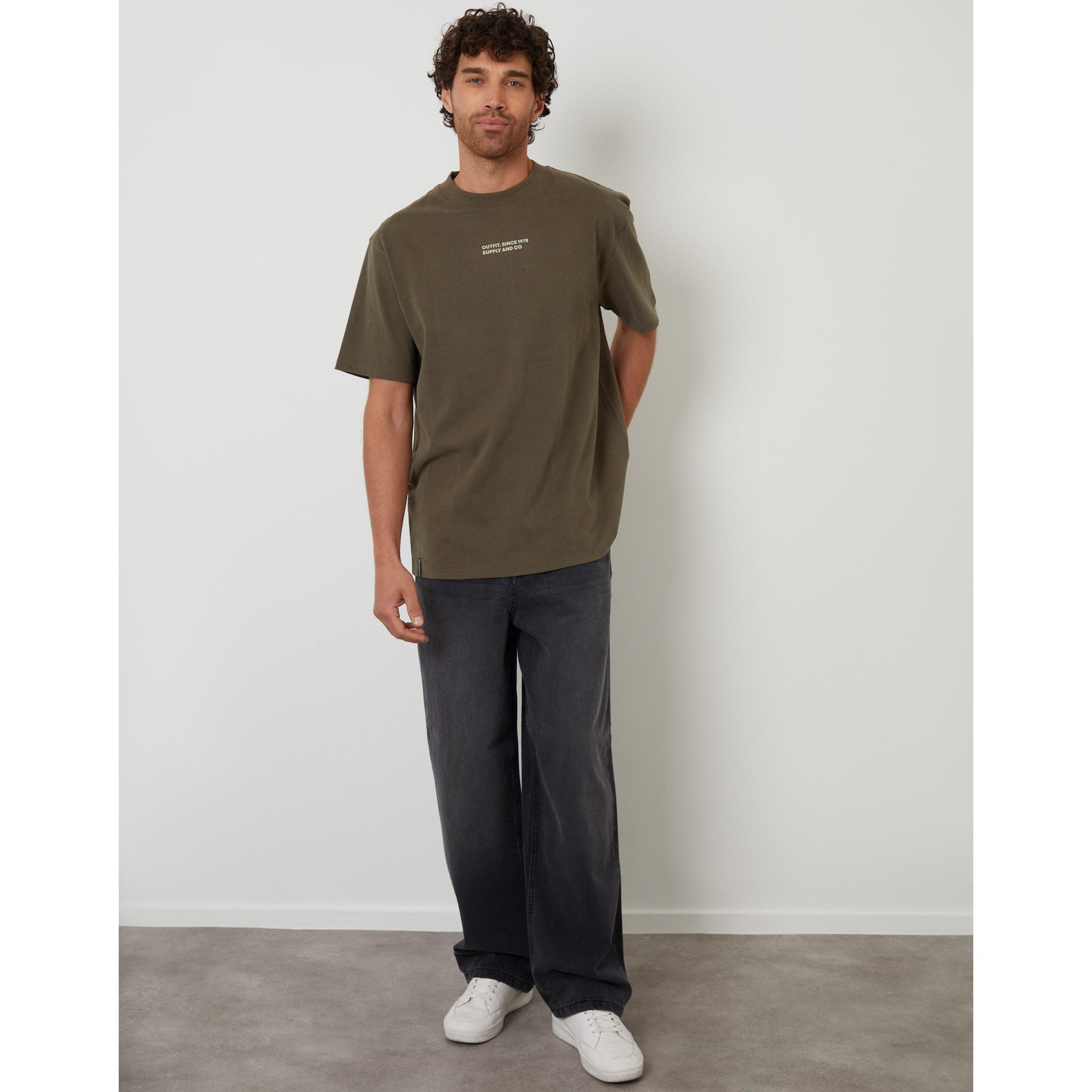 Donker Khaki - Threadbare - Print T-Shirt Sn62 - 2