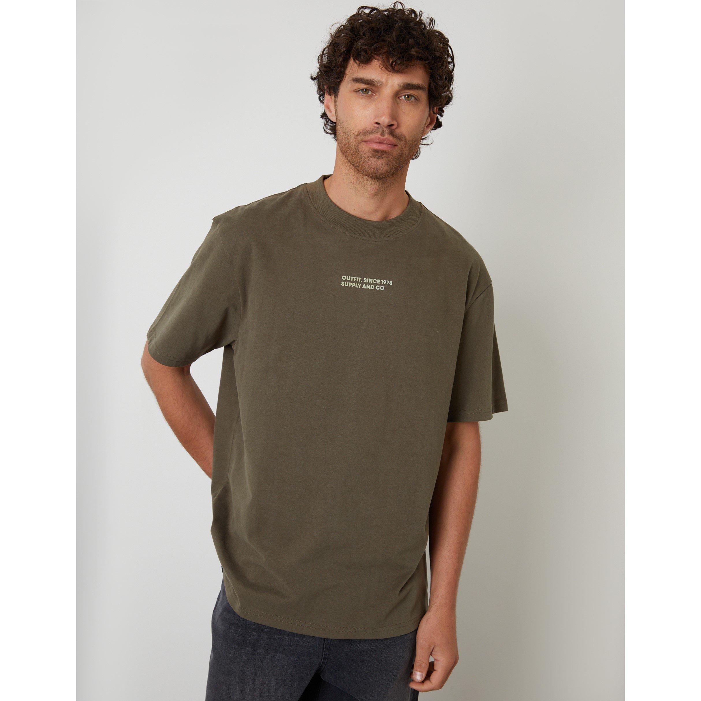 Donker Khaki - Threadbare - Print T-Shirt Sn62 - 3