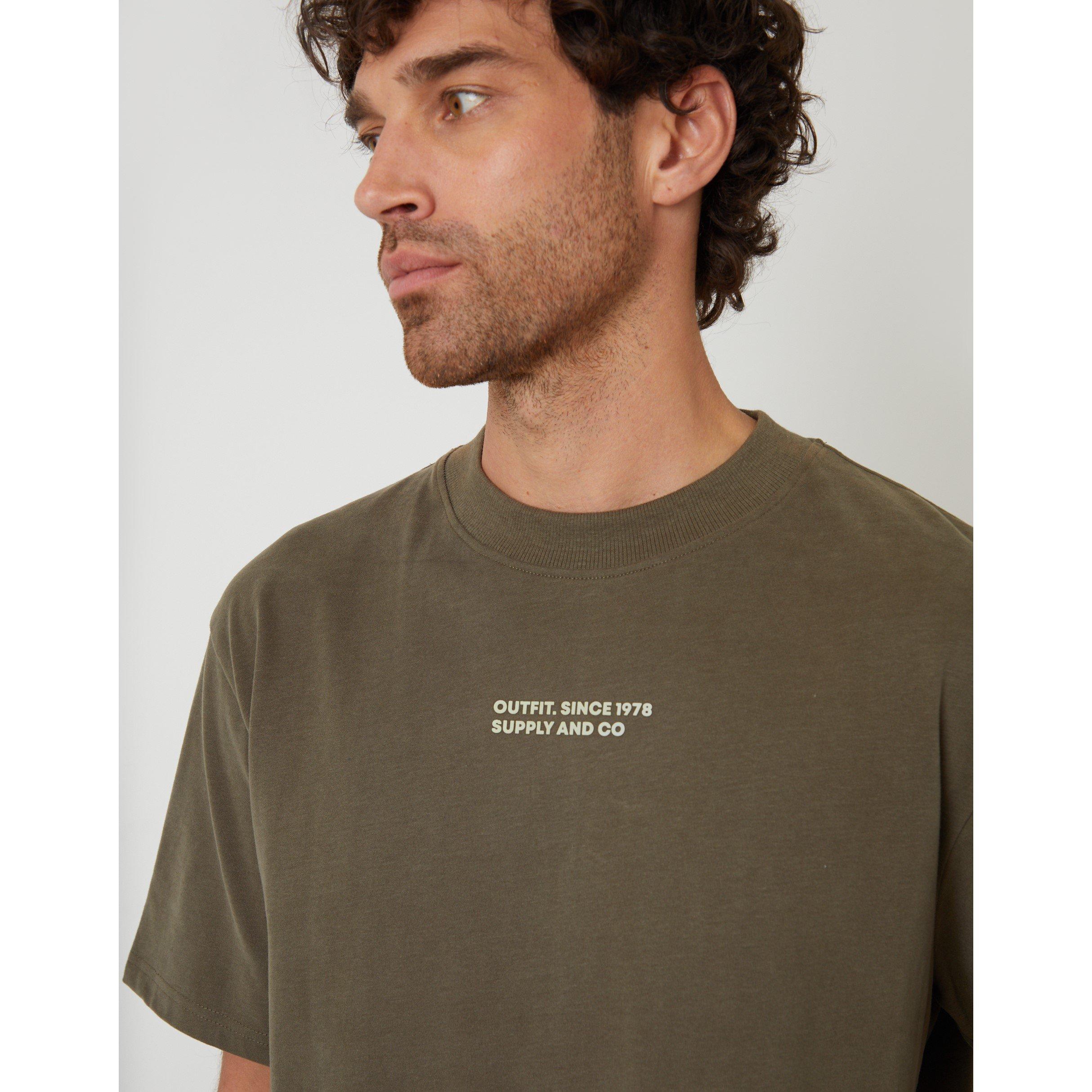 Donker Khaki - Threadbare - Print T-Shirt Sn62 - 4