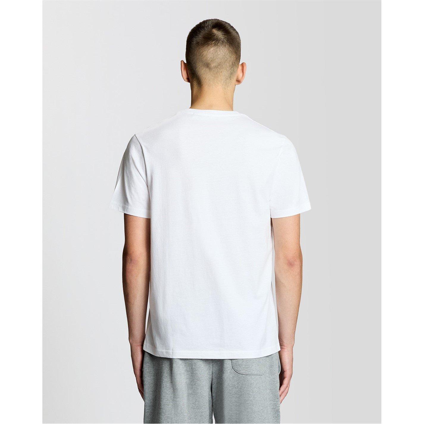 White - Lyle and Scott - Lyle & Scott Mens Small Eagle T-Shirt - 3
