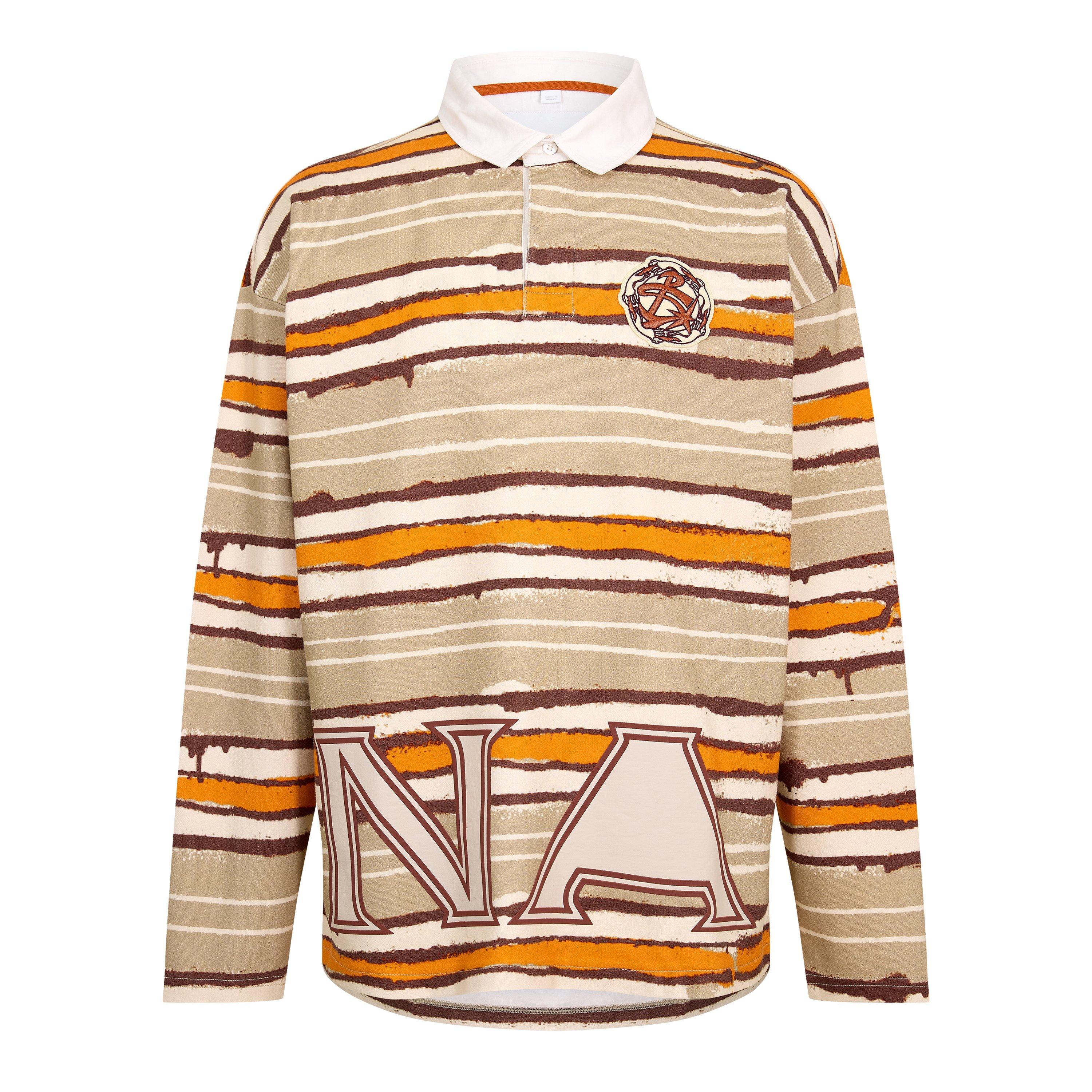 Orange/Beige - Napapijri - x PDF Long Sleeve Rugby Shirt - 1