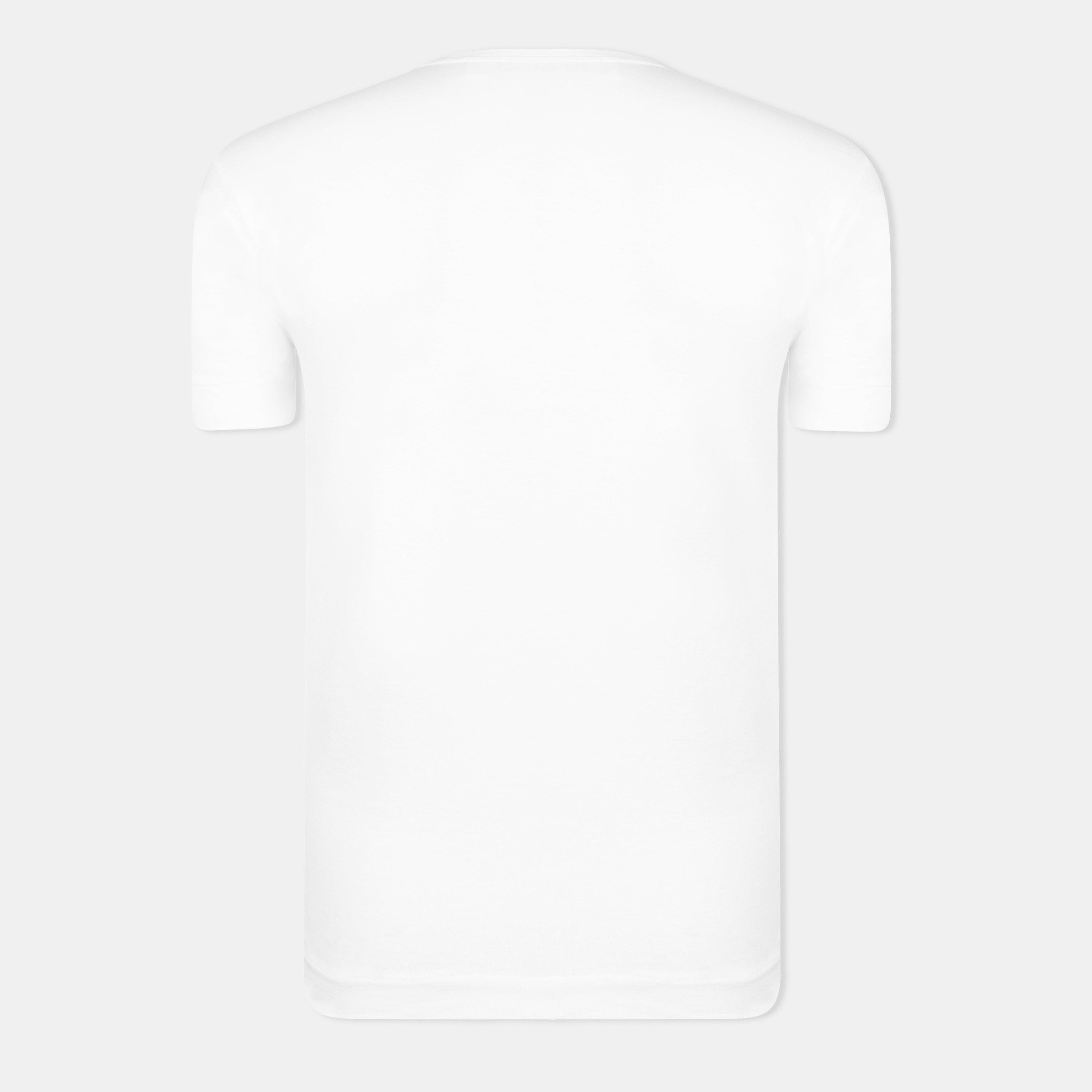 White/Red - Comme des Garcons PLAY - Small Peeping Heart Patch T-Shirt - 2