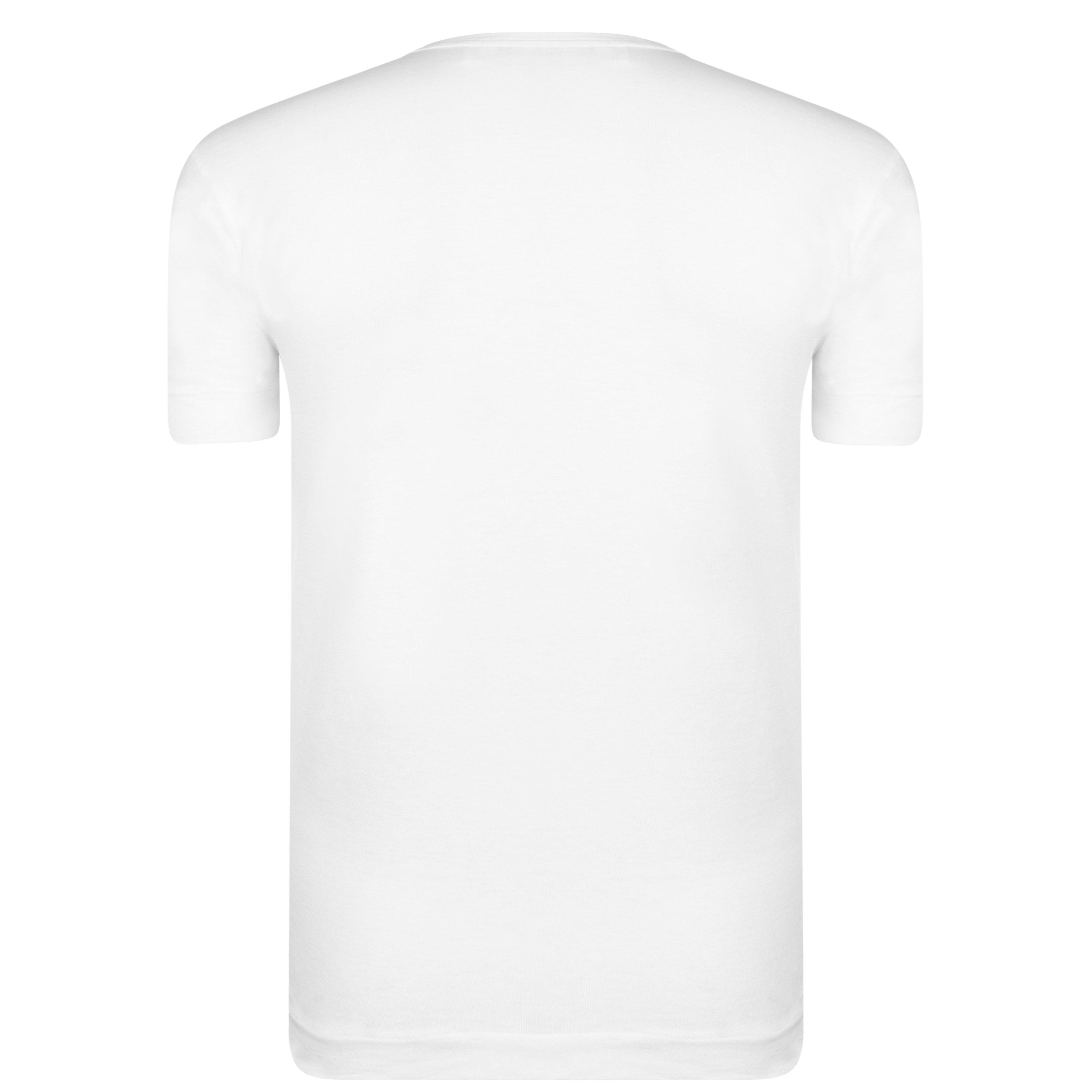 White/Red - Comme des Garcons PLAY - Small Peeping Heart Patch T-Shirt - 6