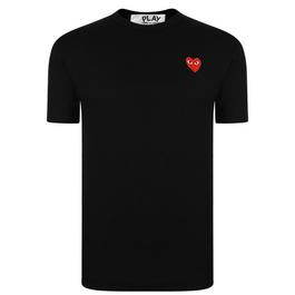 Comme des Garcons PLAY Small Peeping Heart Patch T Shirt