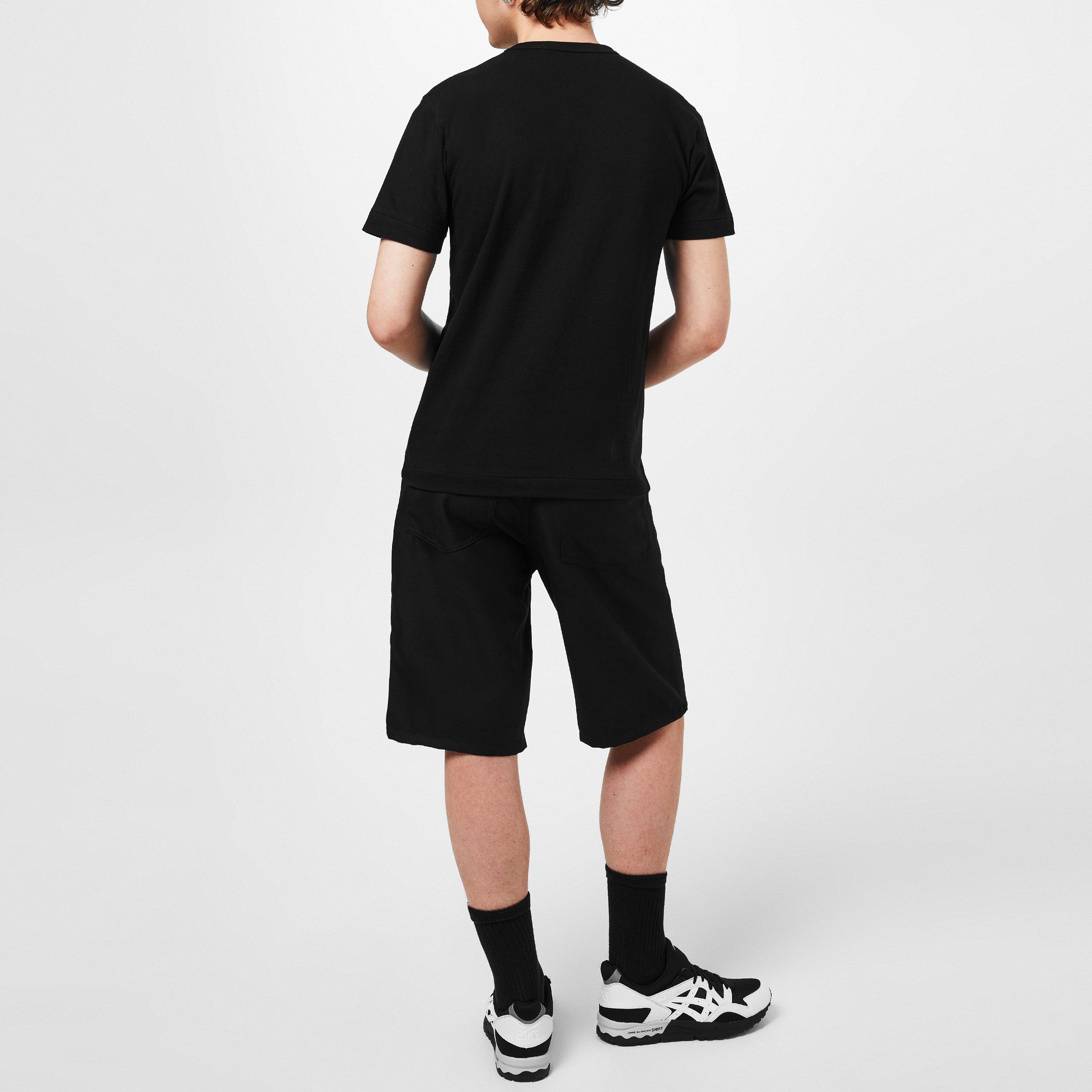 Black/Red - Comme des Garcons PLAY - Small Peeping Heart Patch T-Shirt - 4