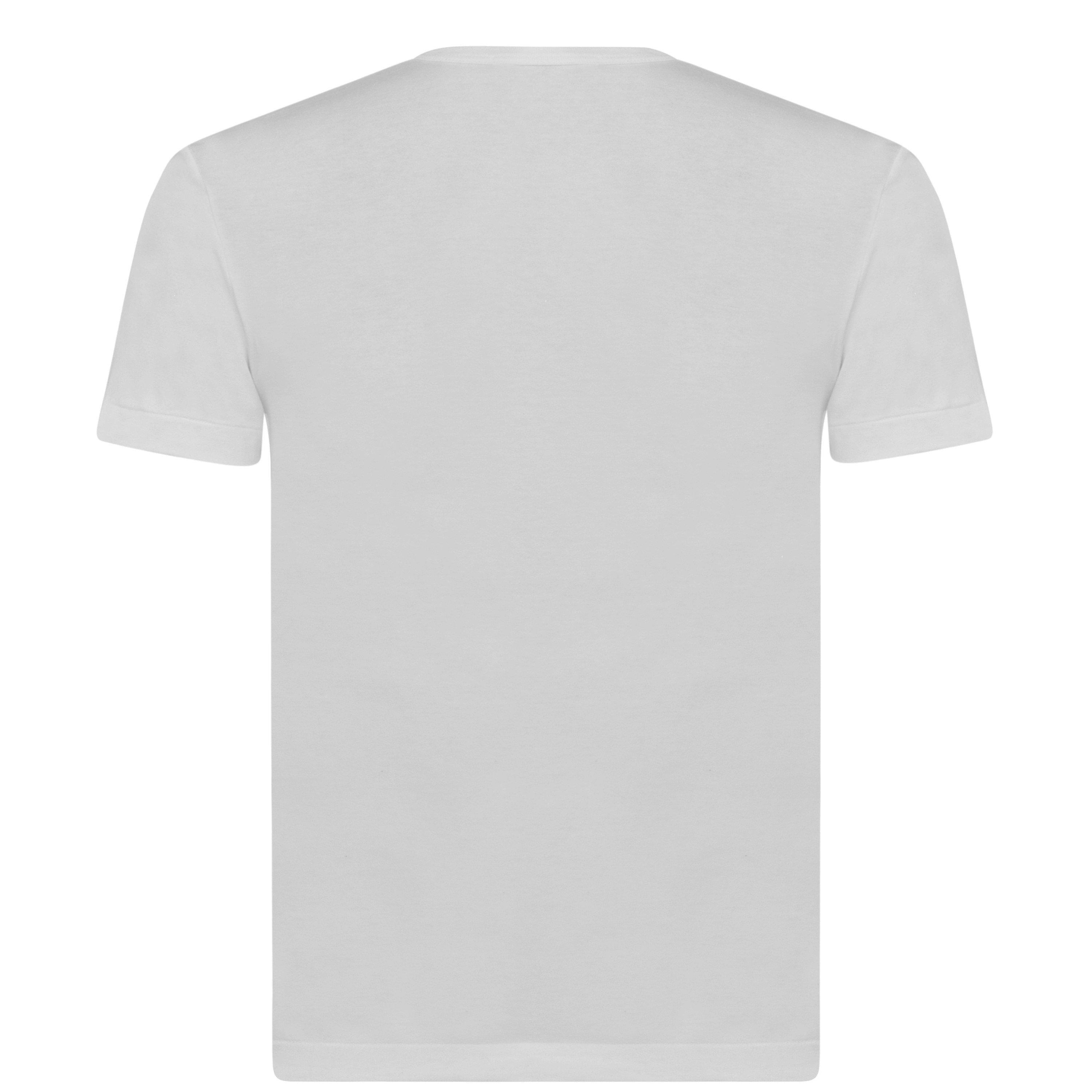 White/Black - Comme des Garcons PLAY - Small Peeping Heart Patch T-Shirt - 2