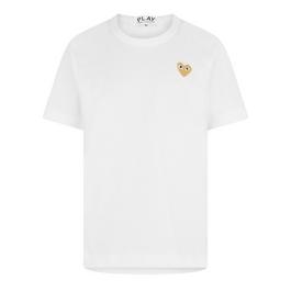 Comme des Garcons PLAY Small Peeping Heart Patch T-Shirt