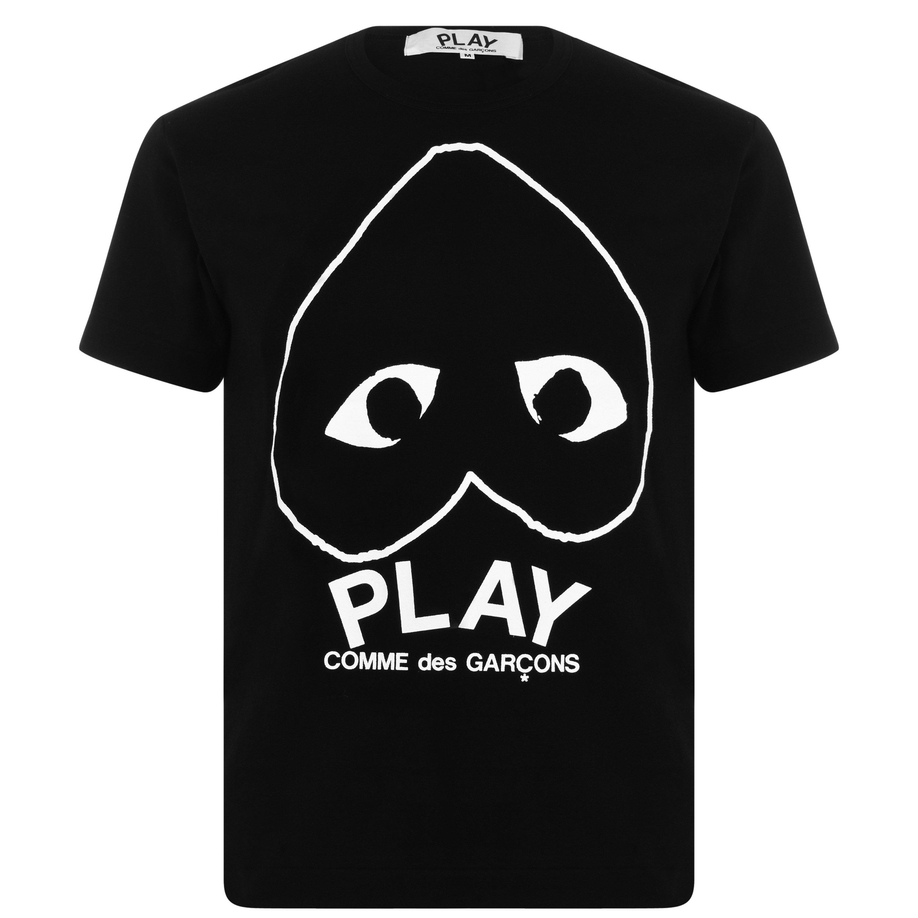 ☆COMME des GARCONS☆ Men's Regular Fit Logo Graphic Man to Comme des Garcons PLAY | Logo Print Cotton T-Shirt | Regular