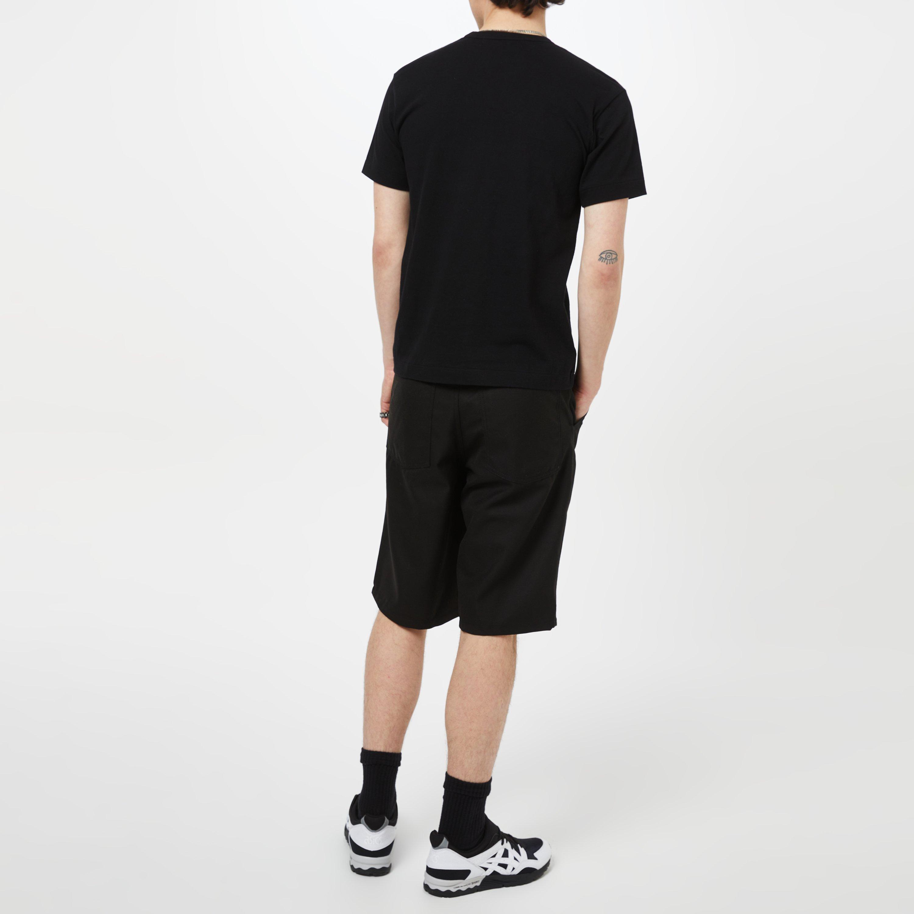 Black/White 1 - Comme des Garcons PLAY - Logo Print Cotton T-Shirt - 4