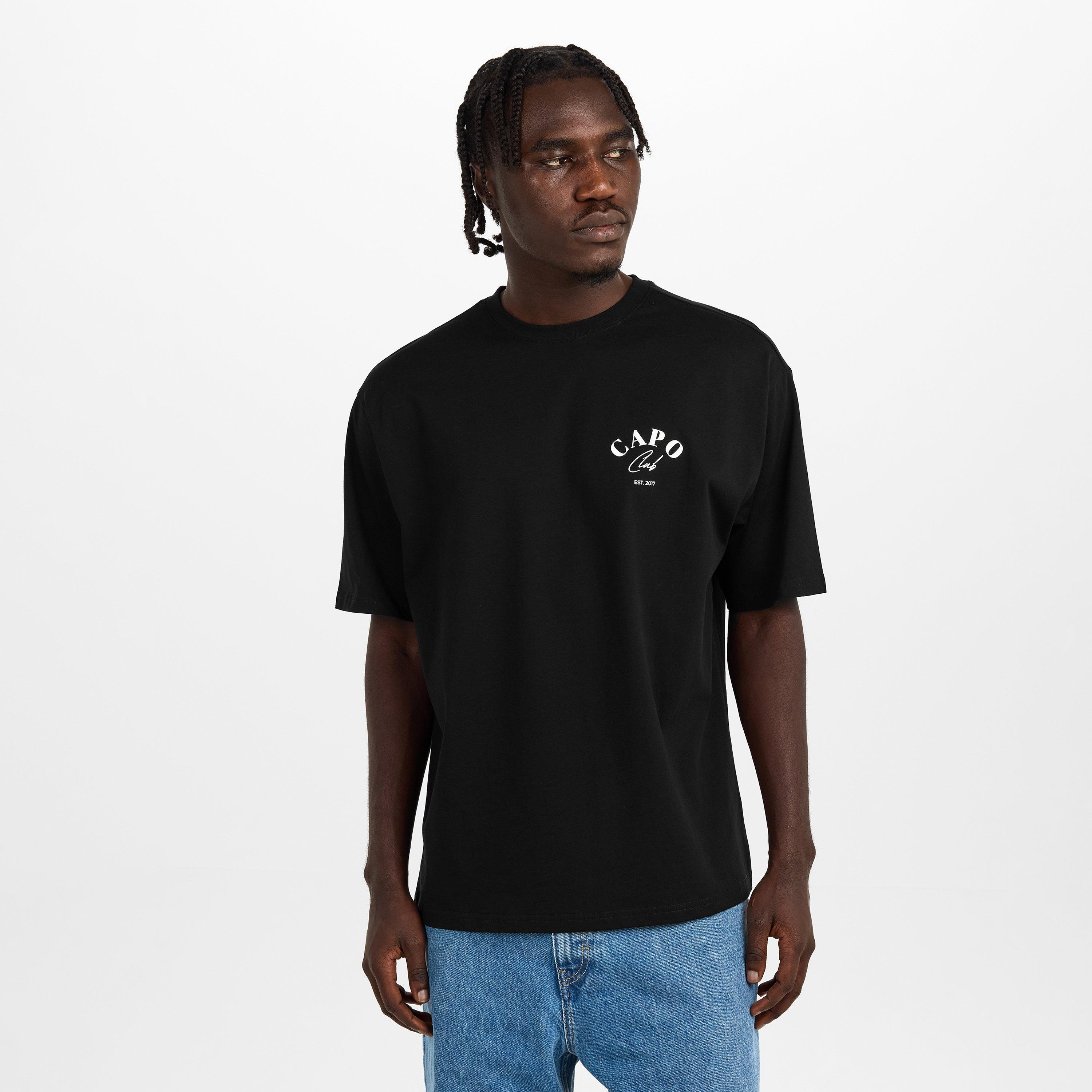 Black/White - CAPO - CAPO Beach Club T-Shirt Sn00 - 3