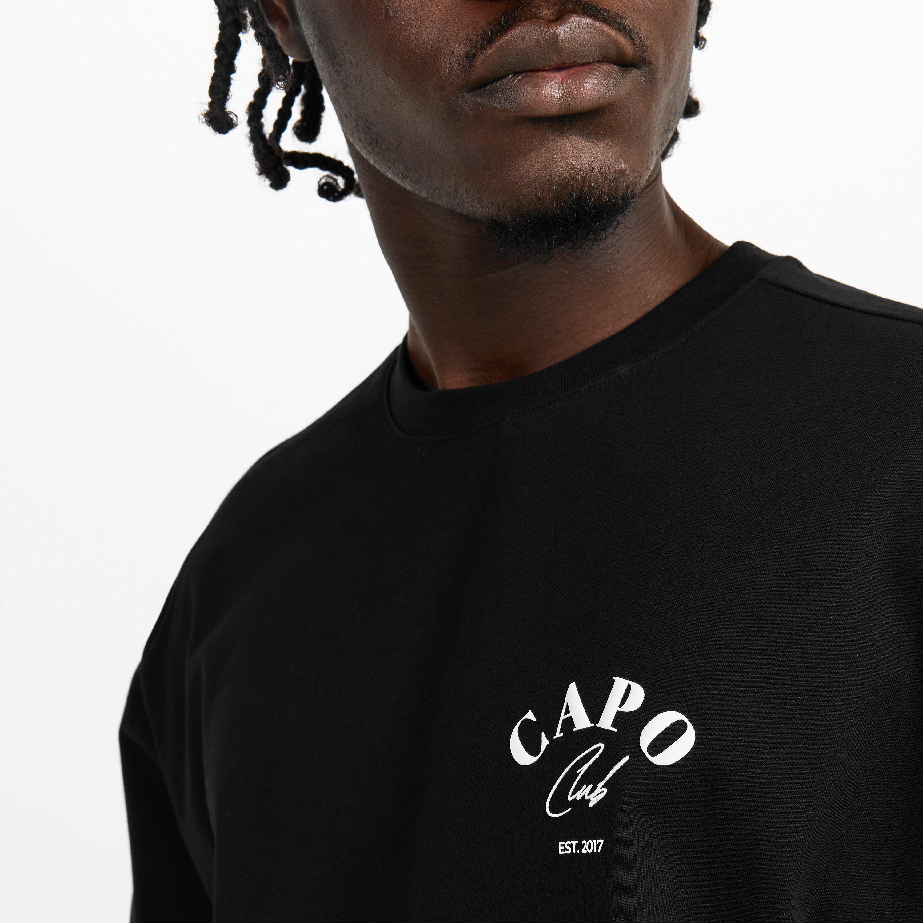 Black/White - CAPO - CAPO Beach Club T-Shirt Sn00 - 5