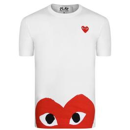 Comme des Garcons PLAY Large Peeping Heart T Shirt