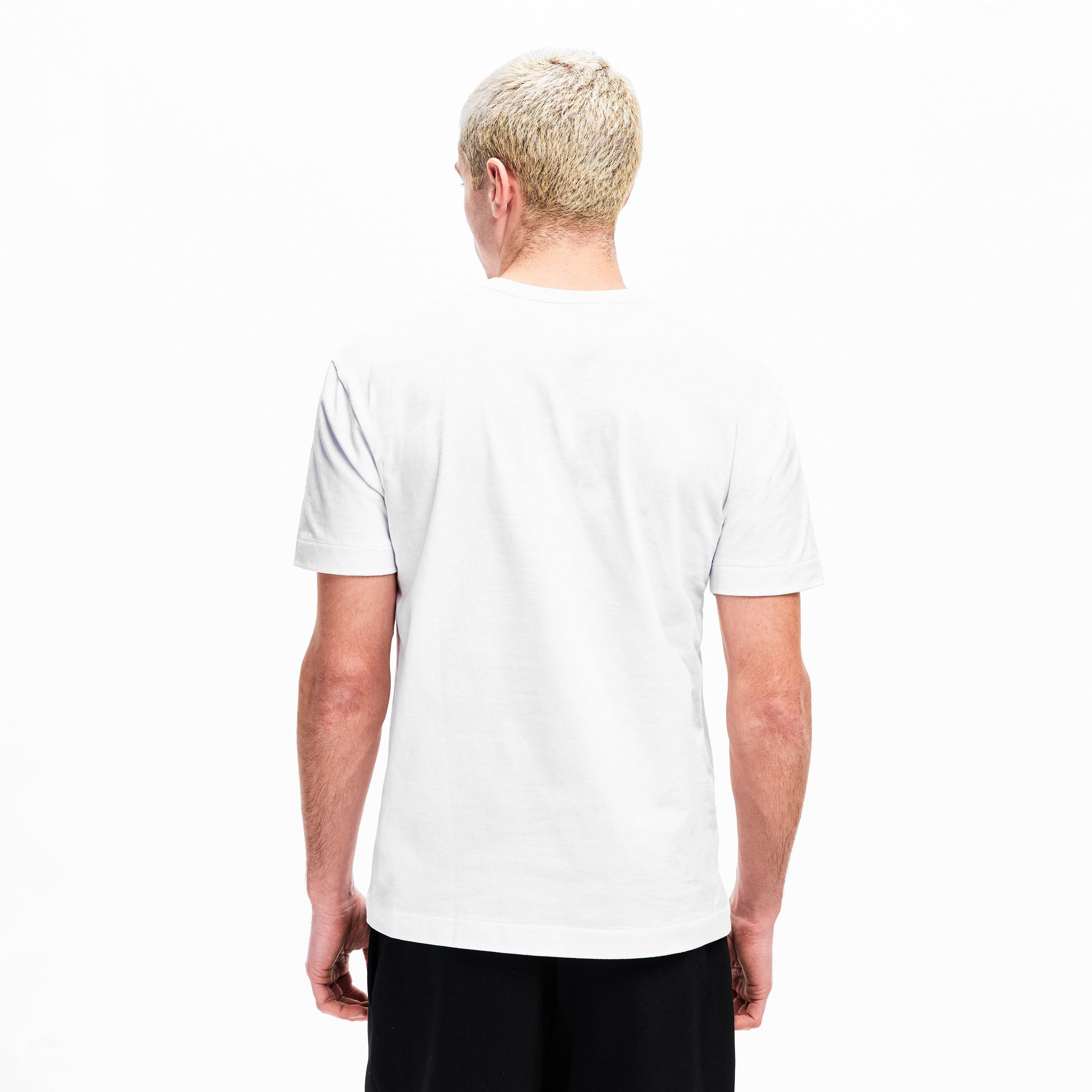 White/Red - Comme des Garcons PLAY - Large Peeping Heart T-Shirt - 4