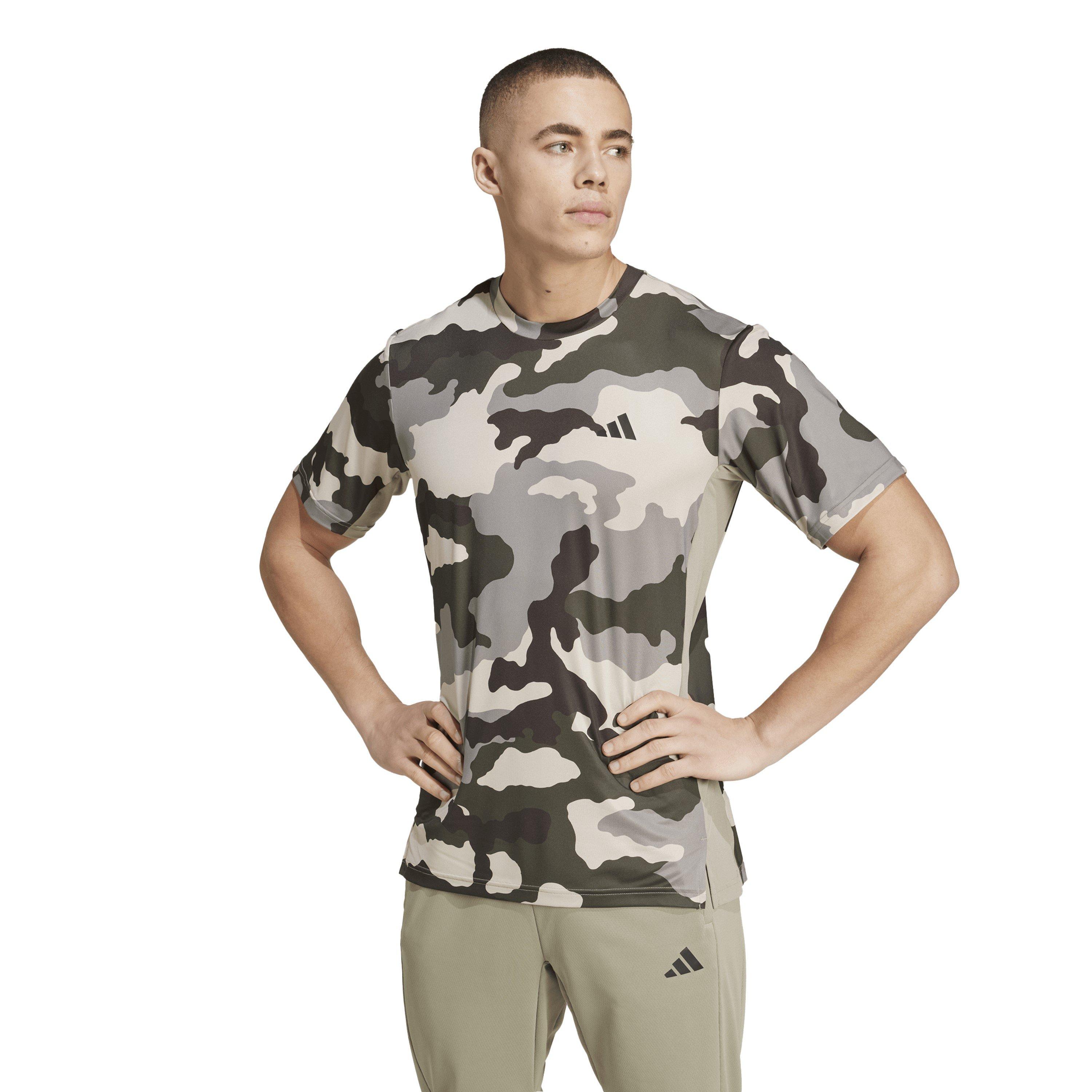Silver Pebble - adidas - Camo All Over Print T-Shirt - 2