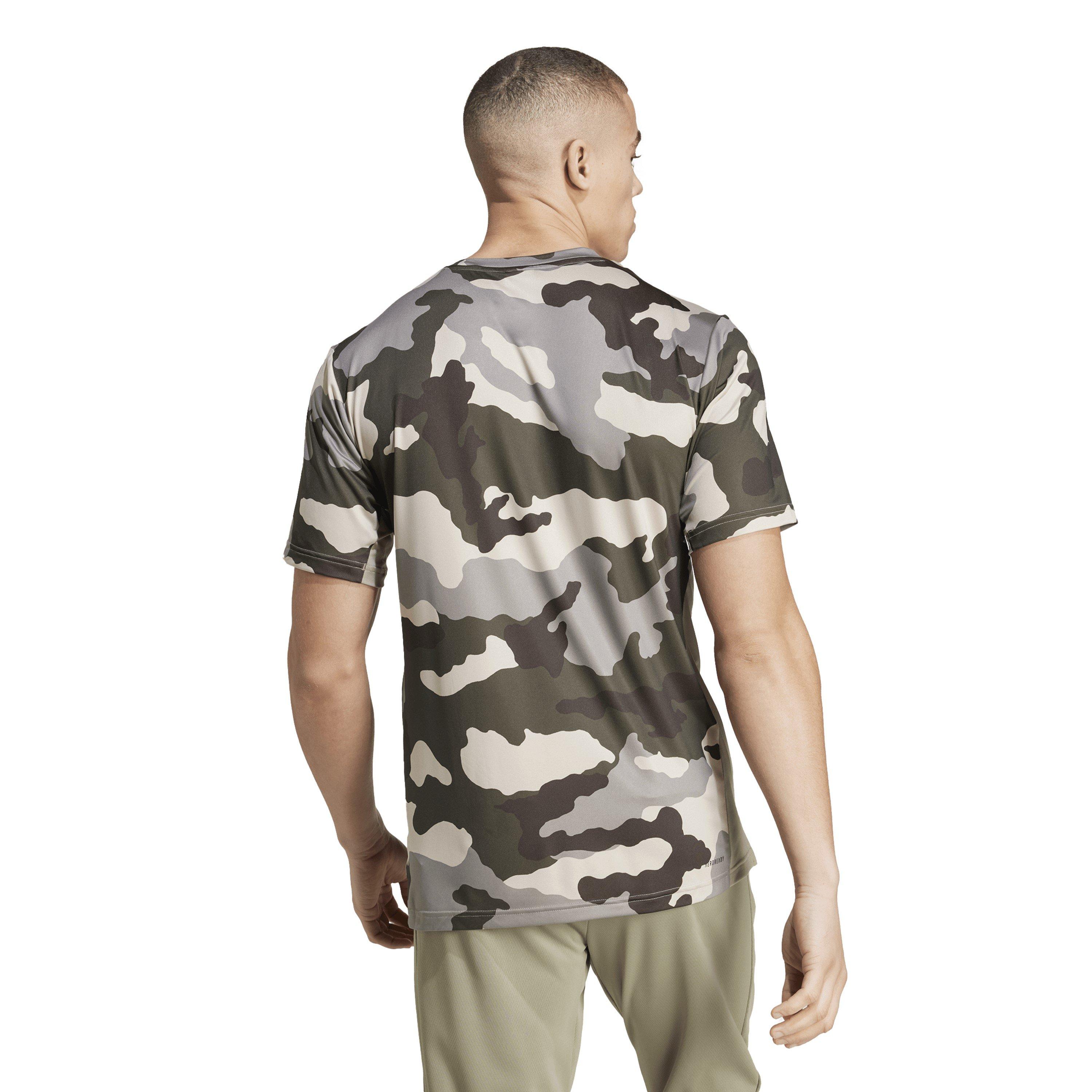 Silver Pebble - adidas - Camo All Over Print T-Shirt - 3