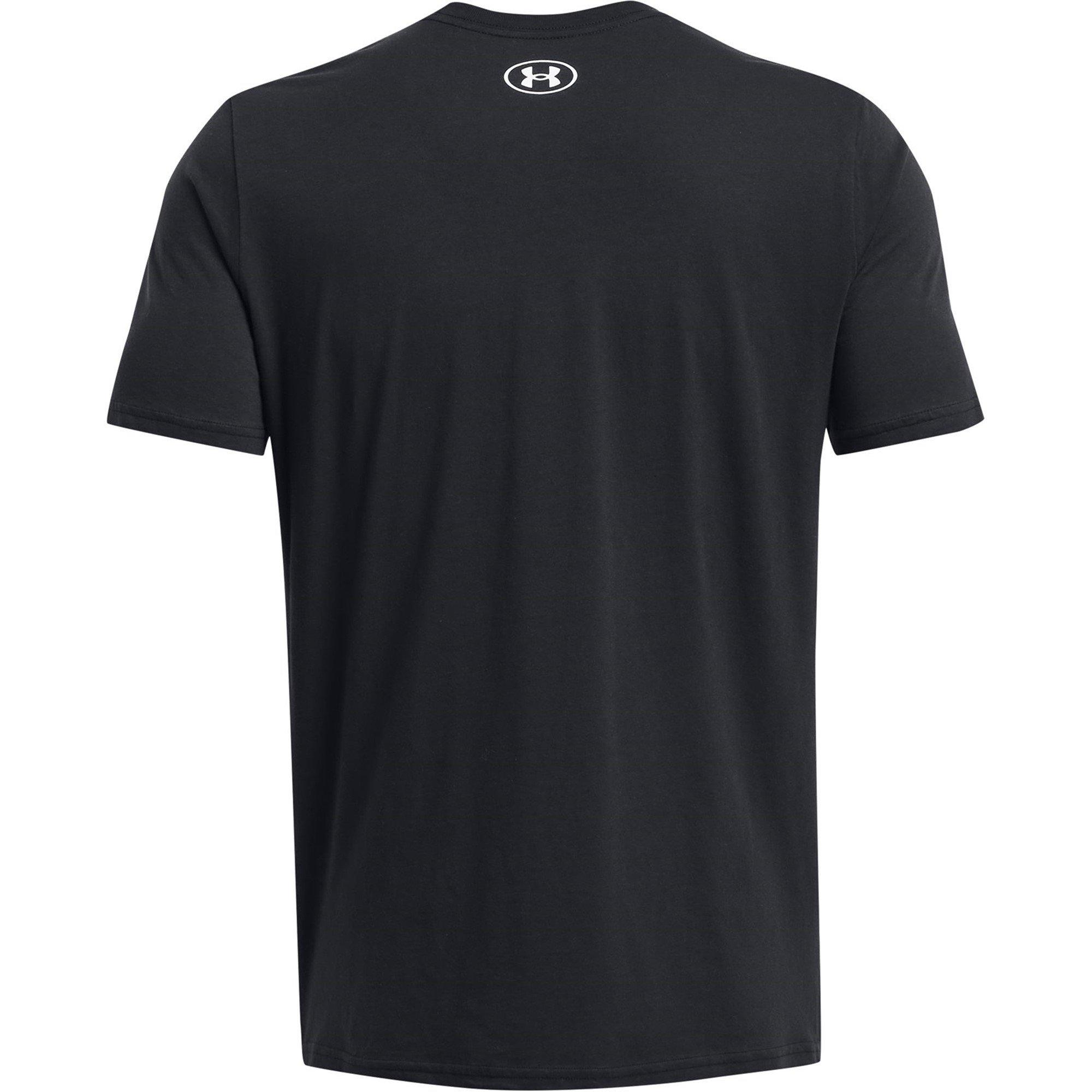 Black/White - Under Armour - Wordmark Short Sleeve Tee Mens - 4