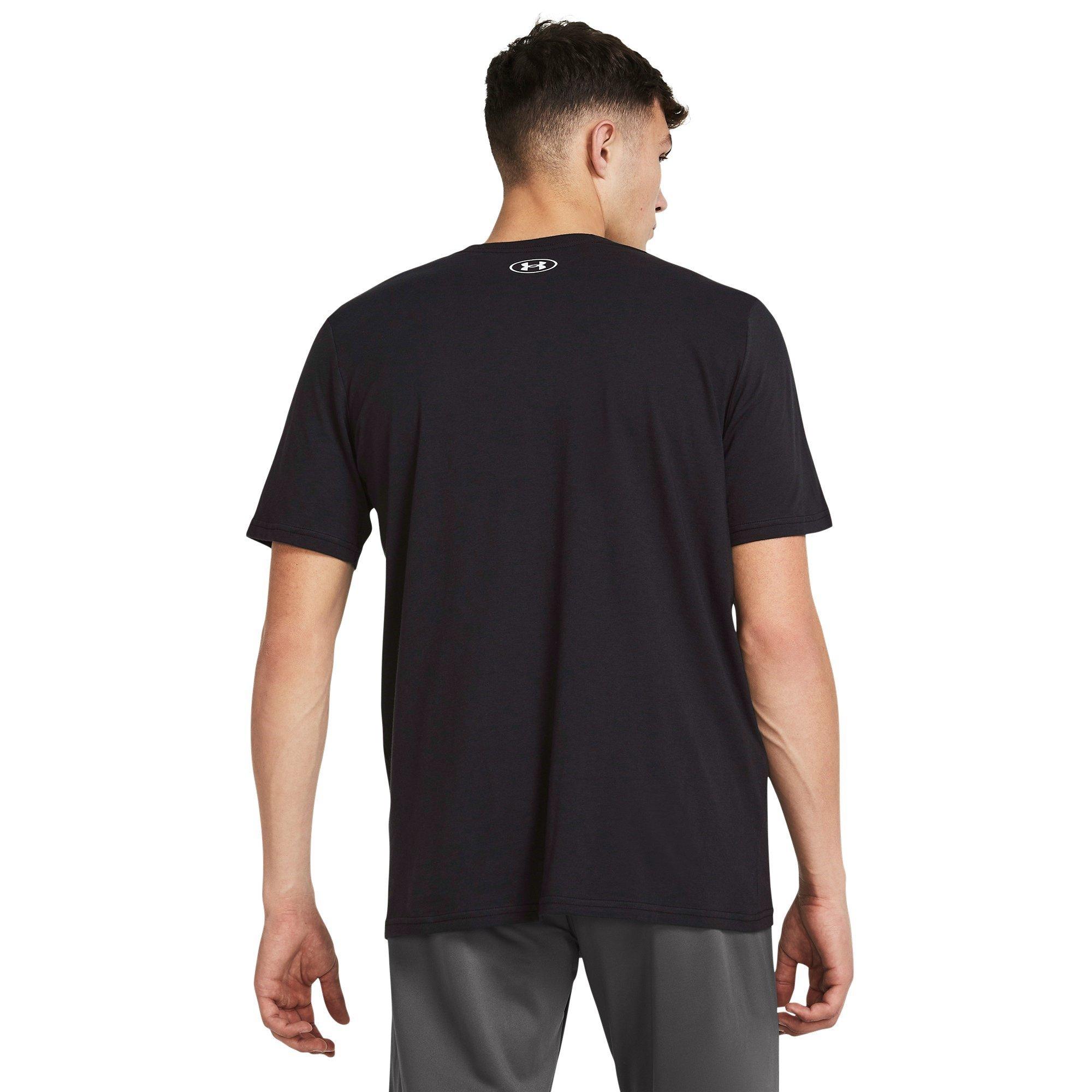 Black/White - Under Armour - Wordmark Short Sleeve Tee Mens - 3