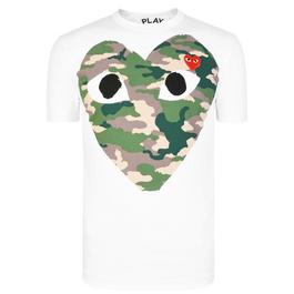 Comme des Garcons PLAY Big Heart Camouflage T Shirt