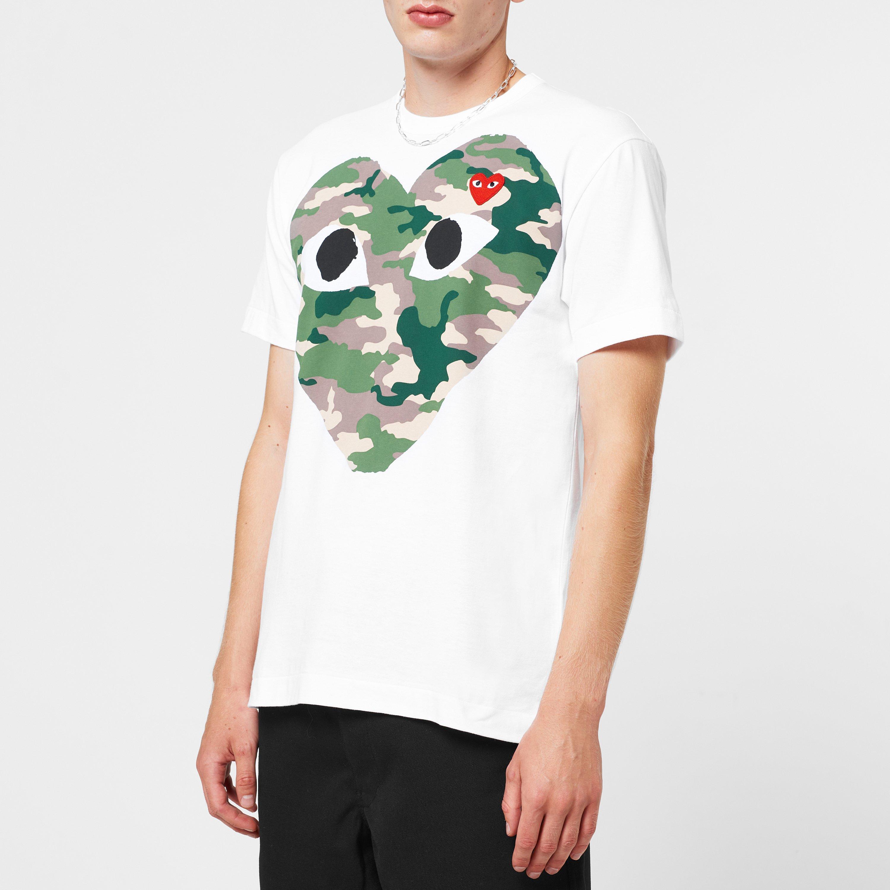 Comme des Garcons PLAY Big Heart Camouflage T-Shirt Regular