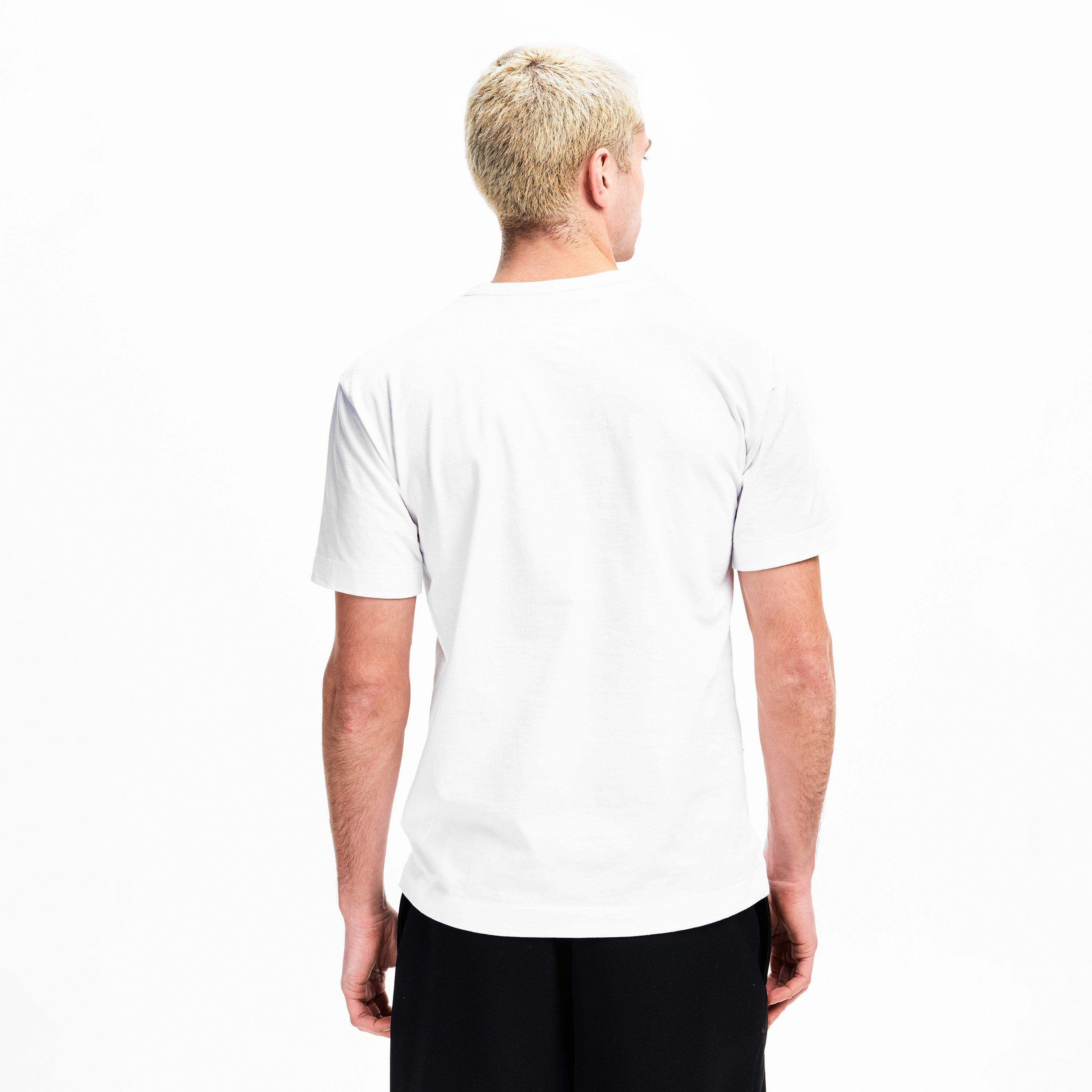 White/Camo - Comme des Garcons PLAY - Big Heart Camouflage T-Shirt - 4