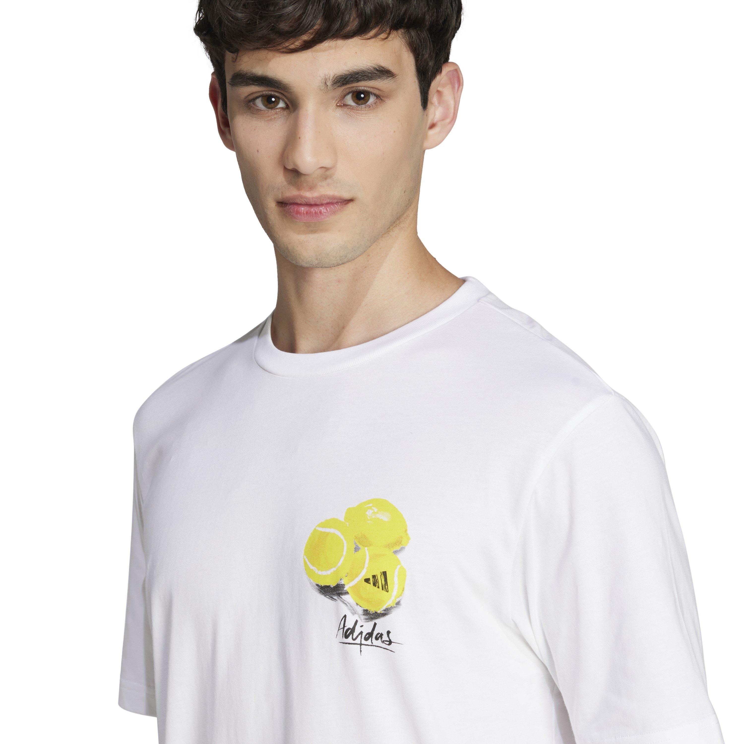 White - adidas - Men's Regular Fit Lemon T-Shirt - 5