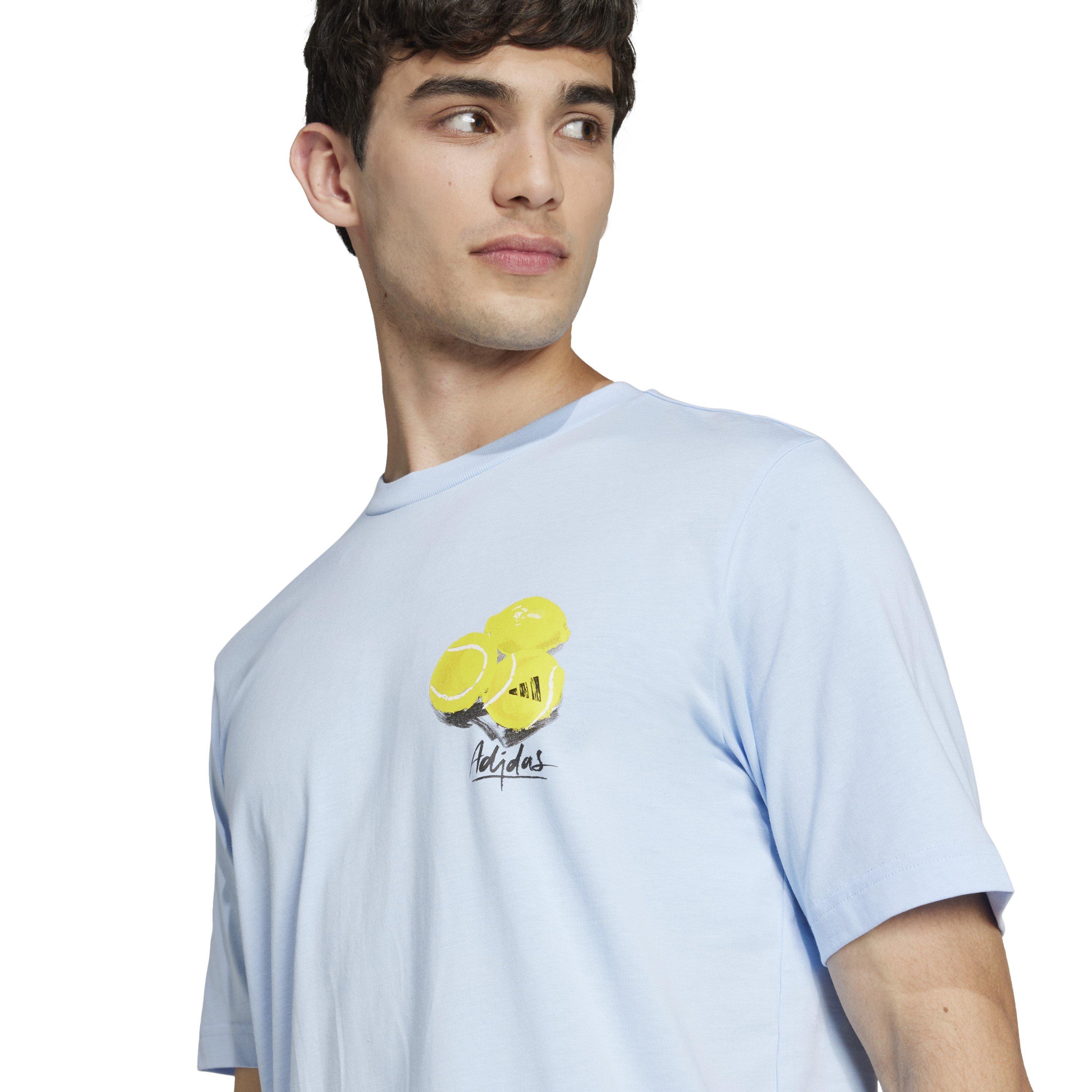 Glow Blue - adidas - Regular Fit Lemon T-Shirt - 4