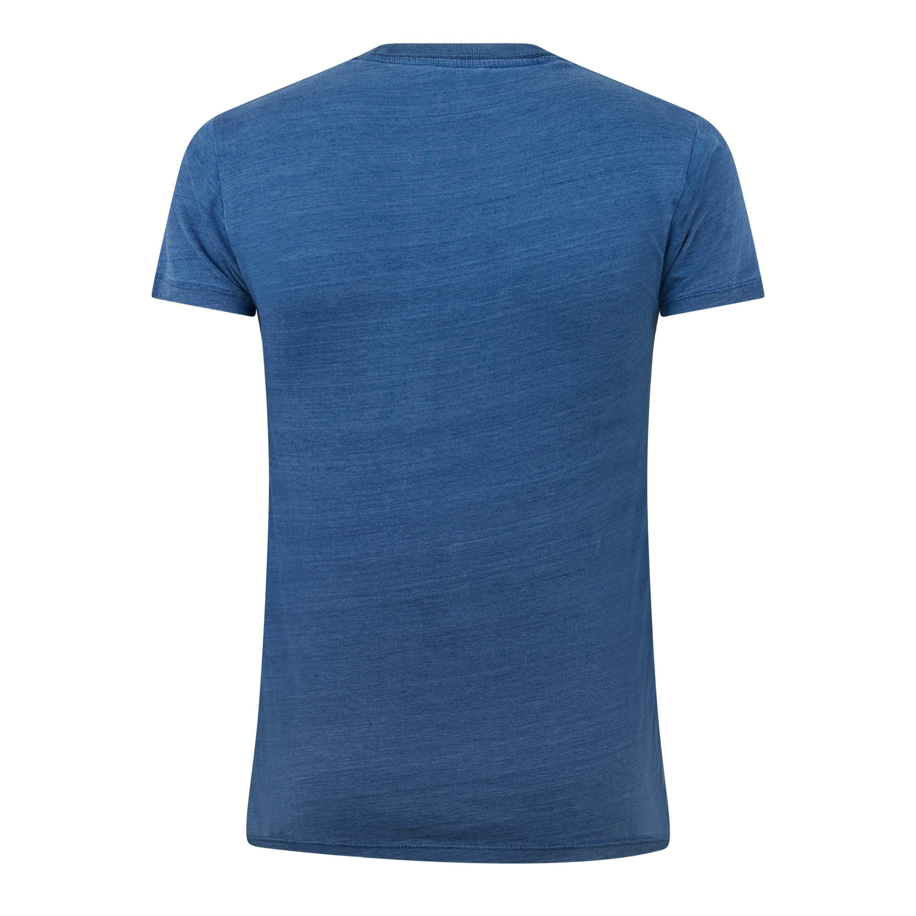 Denim Blue - Tom Ford - Men's Indigo Dye Regular Fit Crewneck T-Shirt - 2