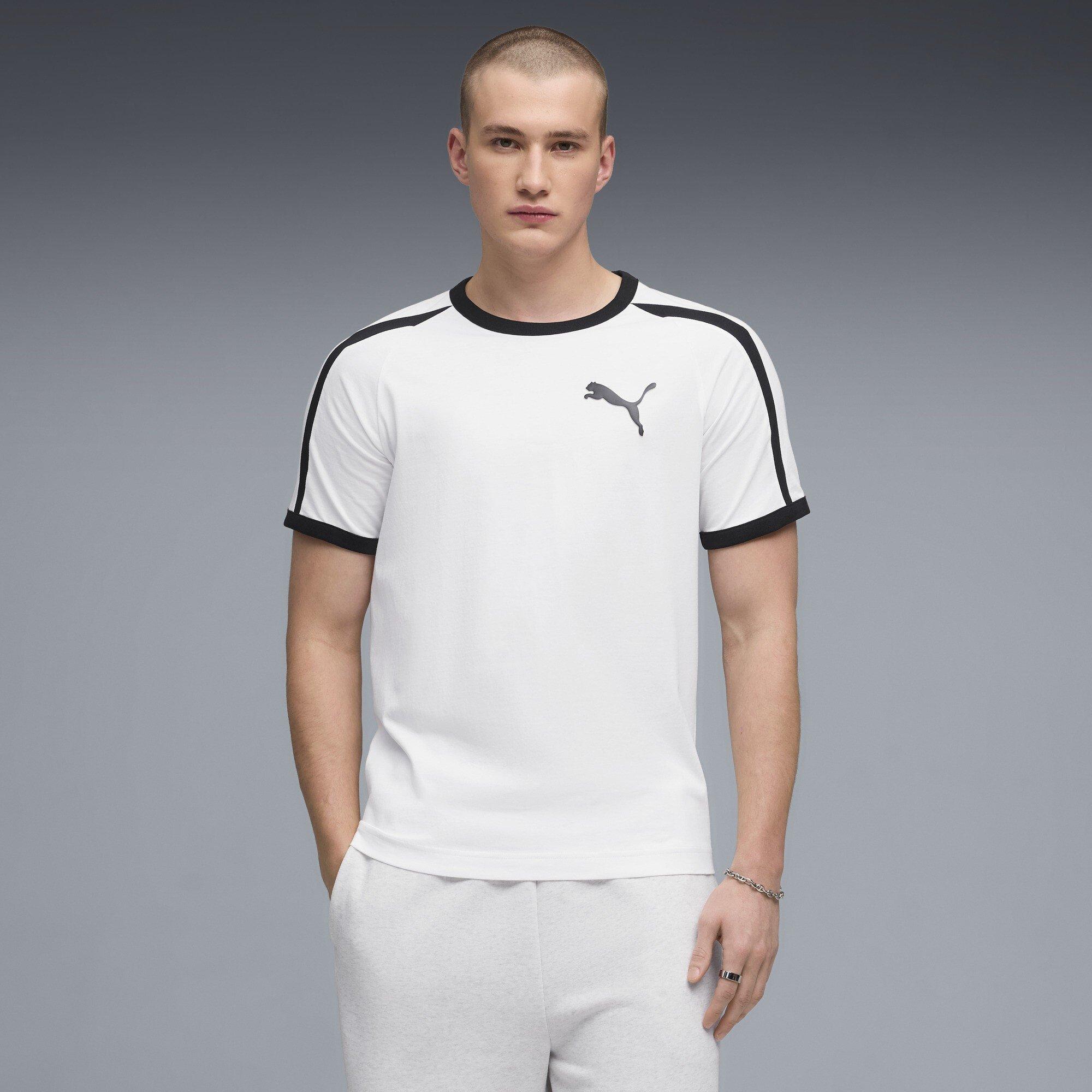 Puma White - Puma - T7 Big Cat Ringer Mens Tee - 3