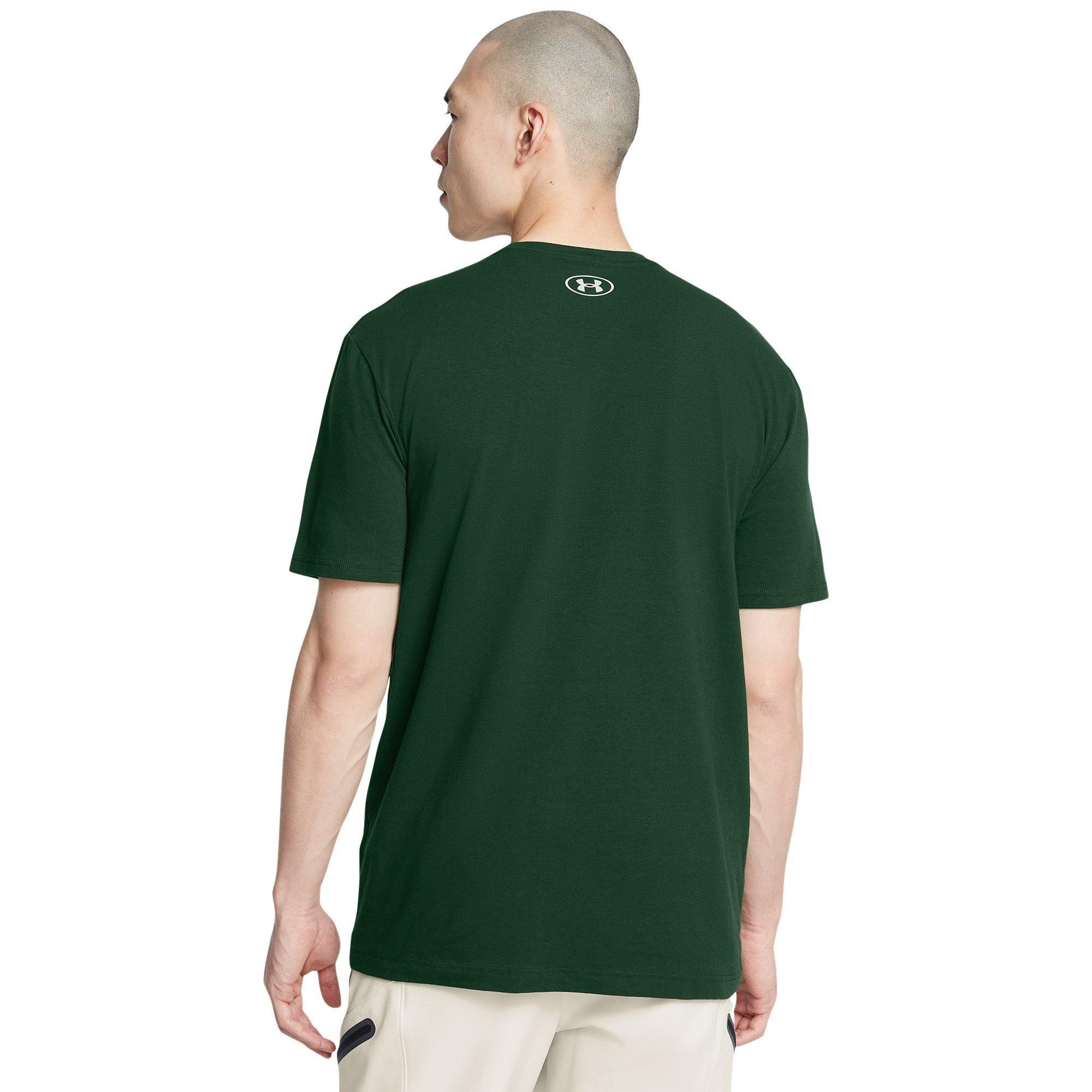 Forest Green - Under Armour - Men's V.Logo Short-Sleeve Regular Fit T-Shirt - 3