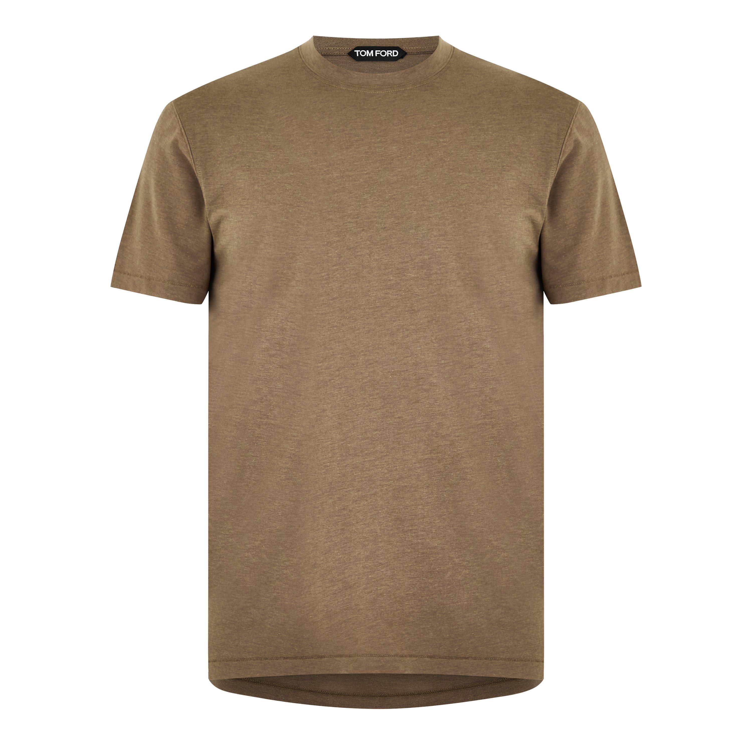 Tシャツ・カットソー TOM FORD Men T-shirt Brown JHL014JMC048S25 FG461 Cotton jersey T-shirt in brown - Tom Ford | Mytheresa