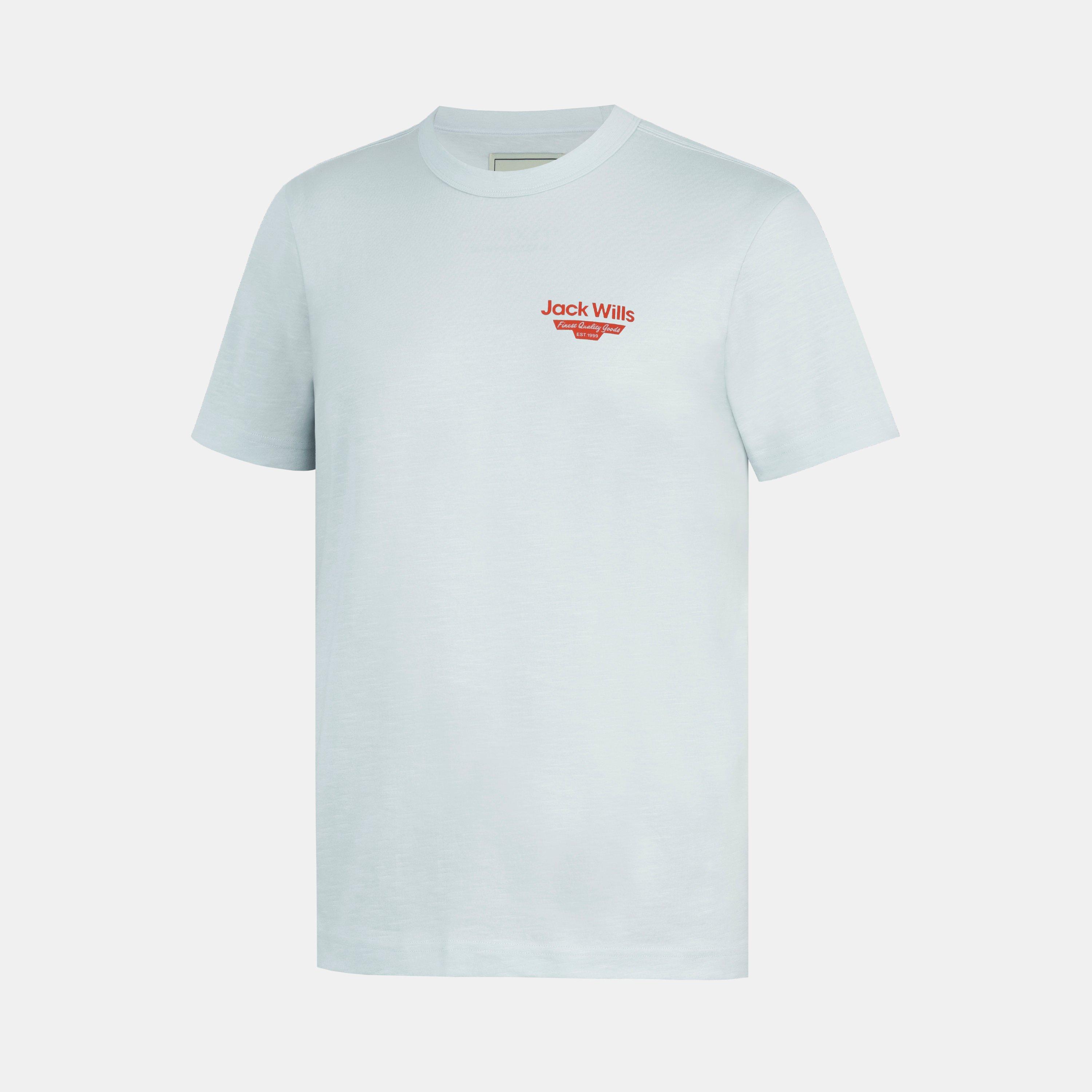 Weiß - Jack Wills - Men's Staple Cotton Short Sleeve Crew Neck T-Shirt - 2