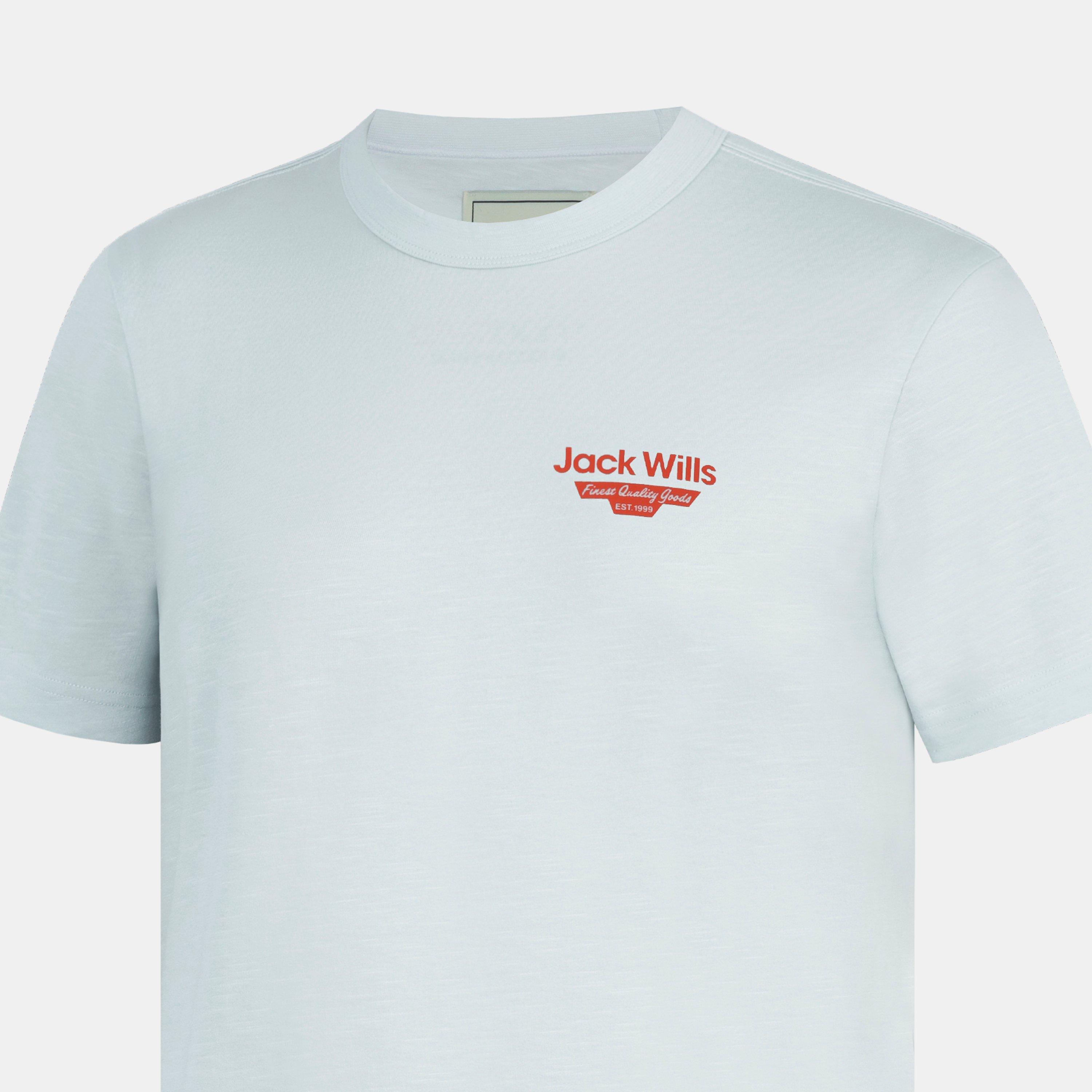 Weiß - Jack Wills - Men's Staple Cotton Short Sleeve Crew Neck T-Shirt - 5