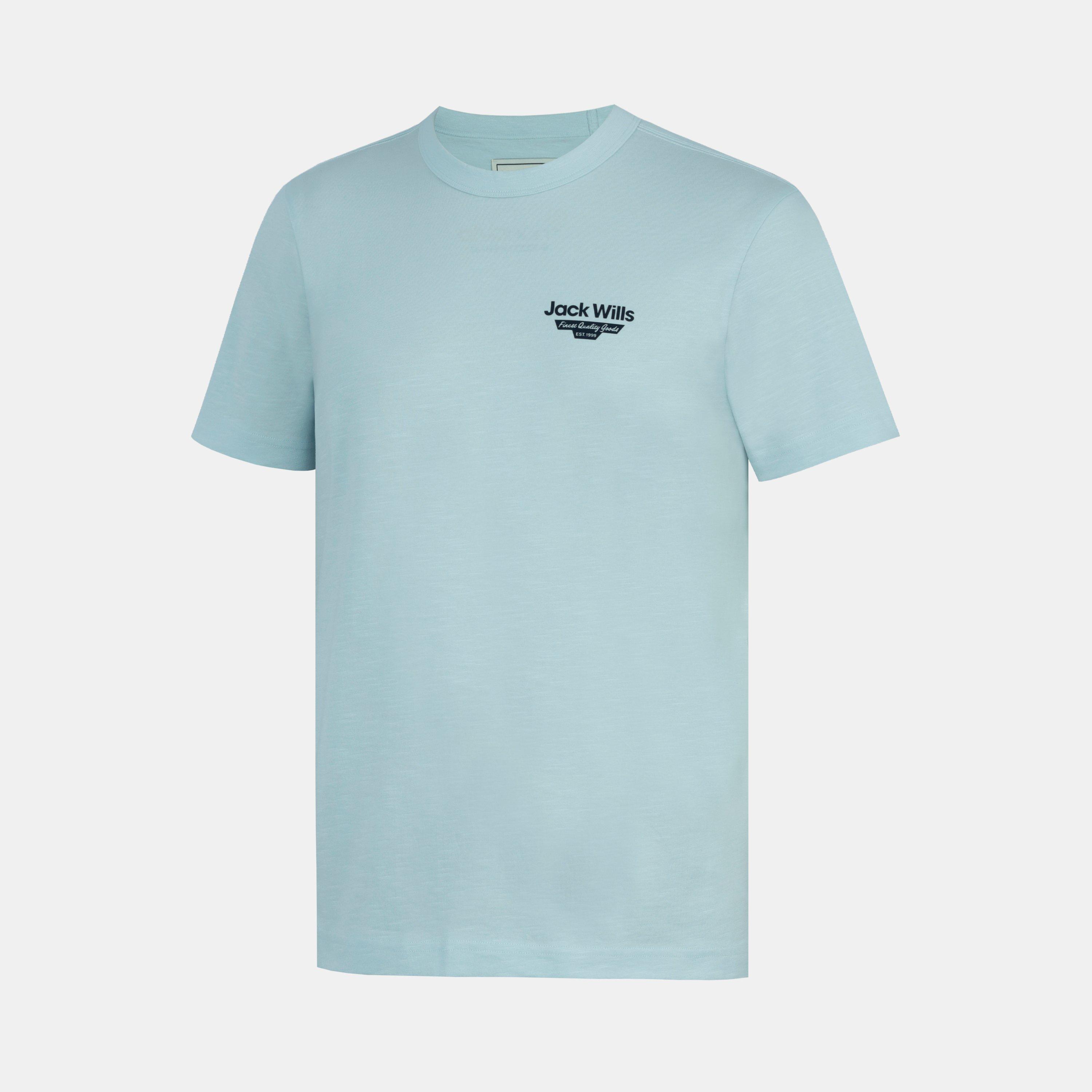 Blue - Jack Wills - Men's Staple Cotton Short Sleeve Crew Neck T-Shirt - 2