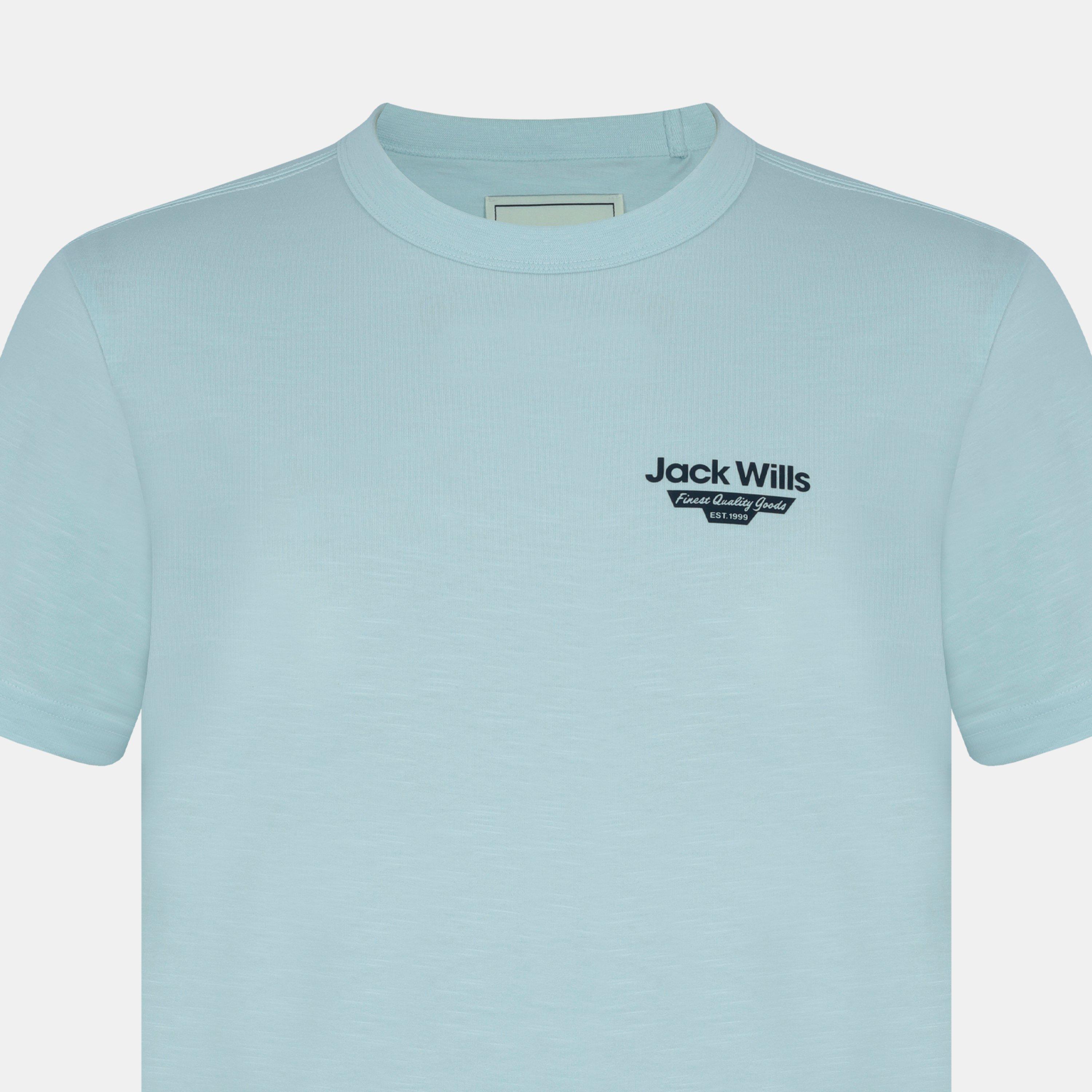 Blue - Jack Wills - Men's Staple Cotton Short Sleeve Crew Neck T-Shirt - 4