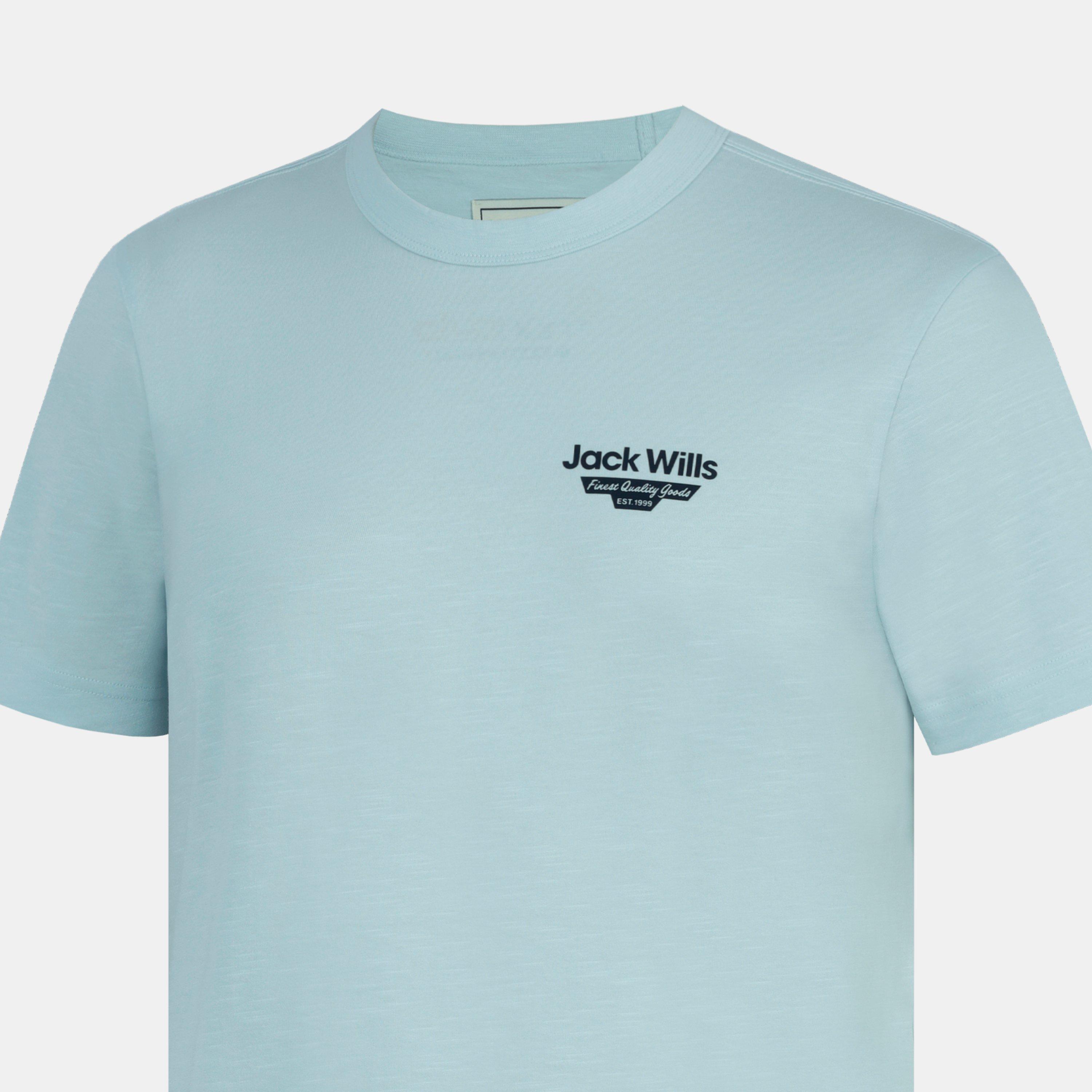 Blue - Jack Wills - Men's Staple Cotton Short Sleeve Crew Neck T-Shirt - 5