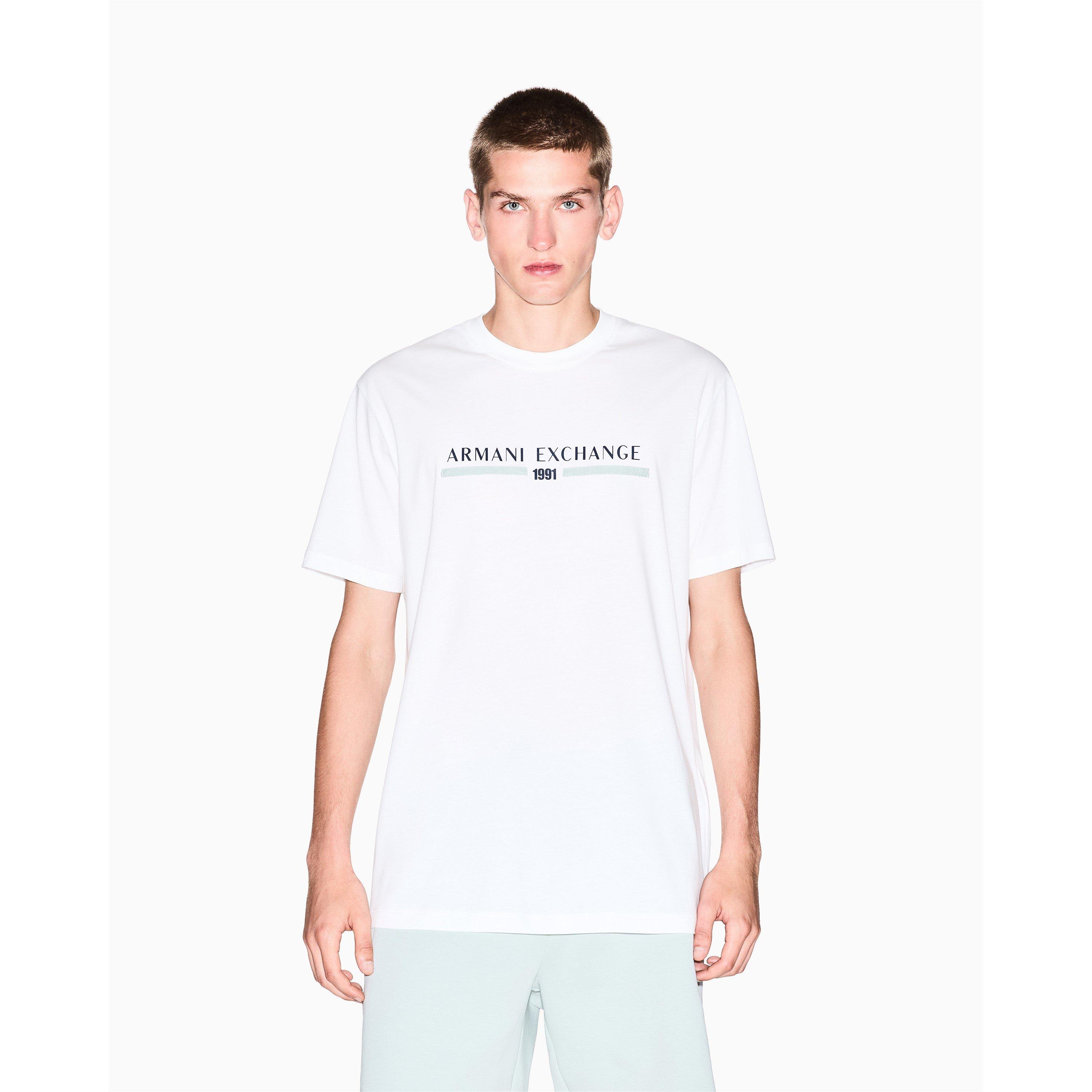 Armani Exchange Men's Off White T-Shirt - L