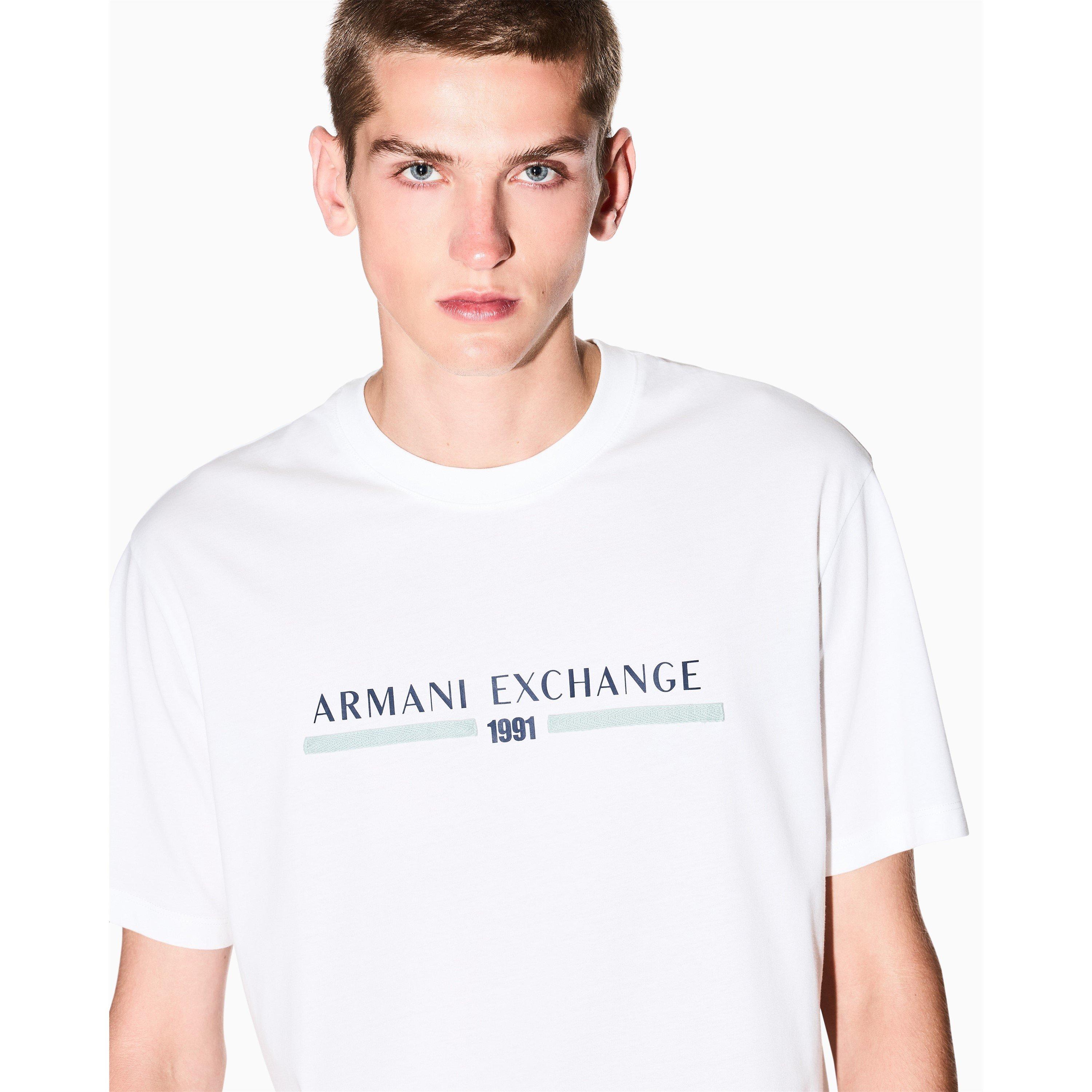 Off White - Armani Exchange - Men's T-Shirt - 4